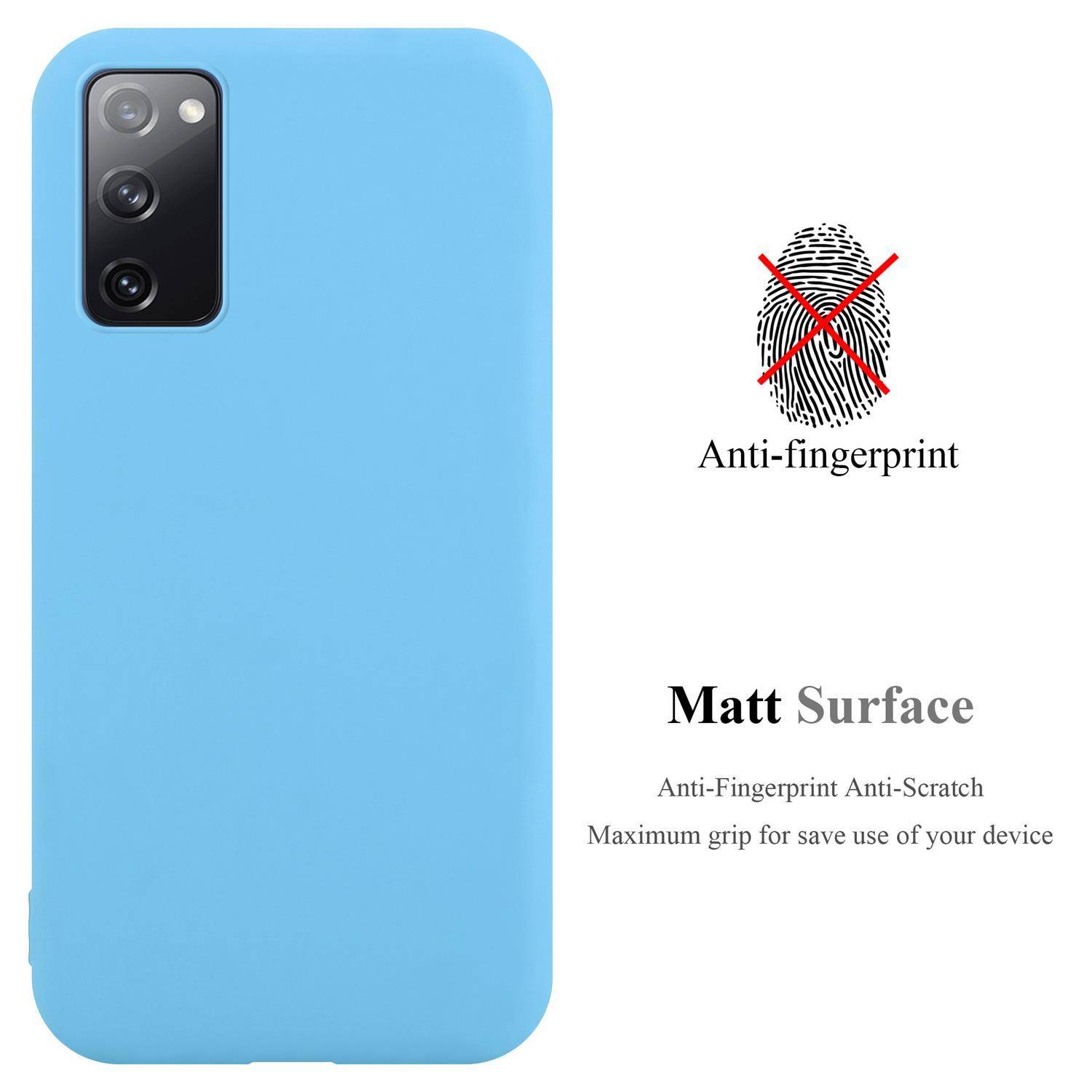 Cadorabo Hülle für Samsung Galaxy S20 FE Schutzhülle in Blau Handyhülle TPU Silikon Etui Case Cover-1