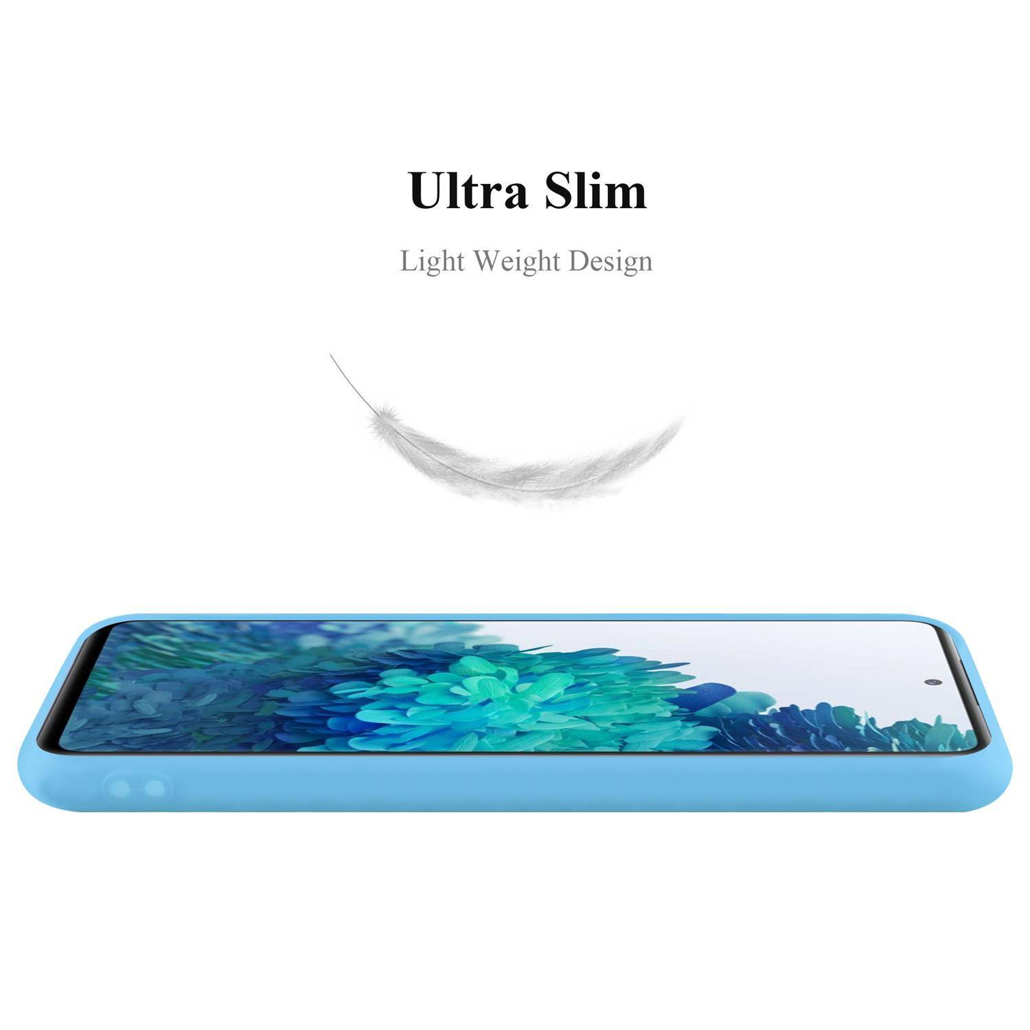 Cadorabo Hülle für Samsung Galaxy S20 FE Schutzhülle in Blau Handyhülle TPU Silikon Etui Case Cover-2