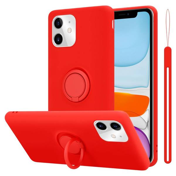 Cadorabo Hülle für Apple iPhone 11 Schutz Hülle in Rot Handyhülle TPU Etui Case Cover