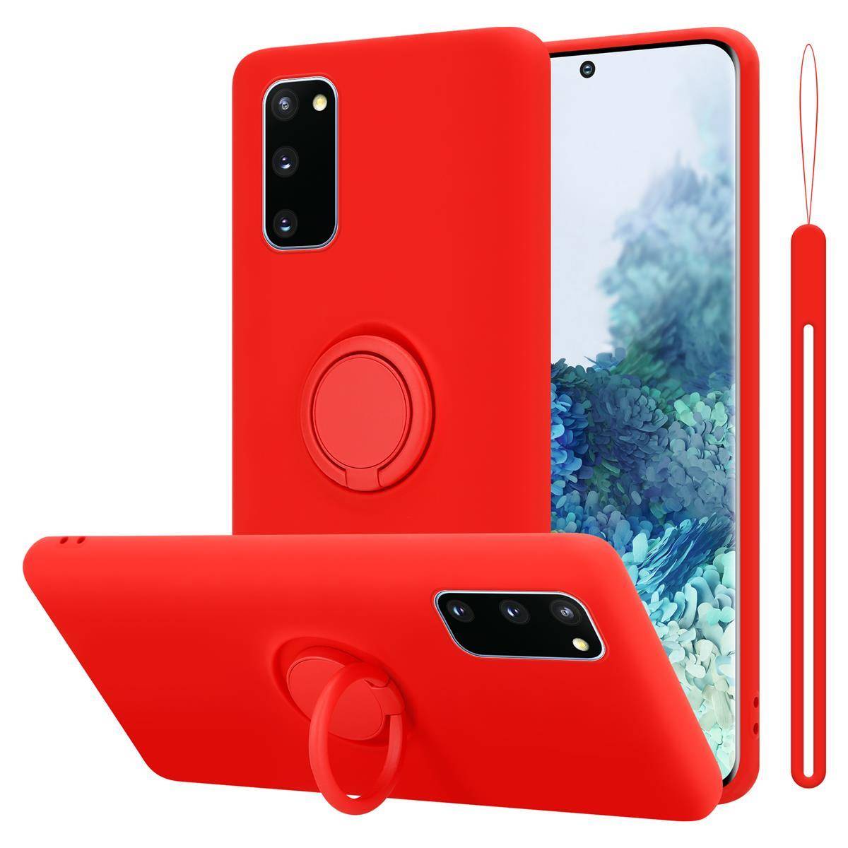 Cadorabo Hülle für Samsung Galaxy S20 FE Schutz Hülle in Rot Handyhülle TPU Etui Case Cover-0