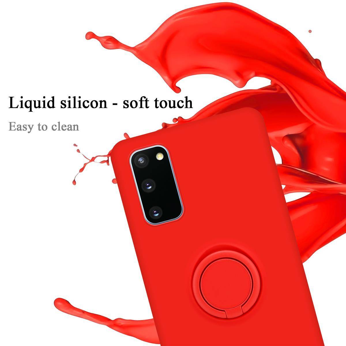 Cadorabo Hülle für Samsung Galaxy S20 FE Schutz Hülle in Rot Handyhülle TPU Etui Case Cover-2