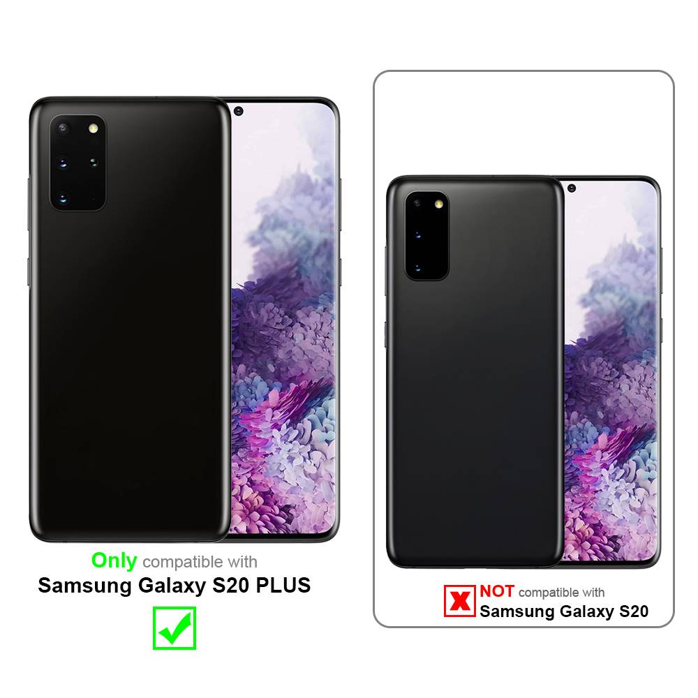 Cadorabo Hülle für Samsung Galaxy S20 PLUS Schutzhülle in Braun Handy Kette Silikon Kordel abnehmbares Etui-4