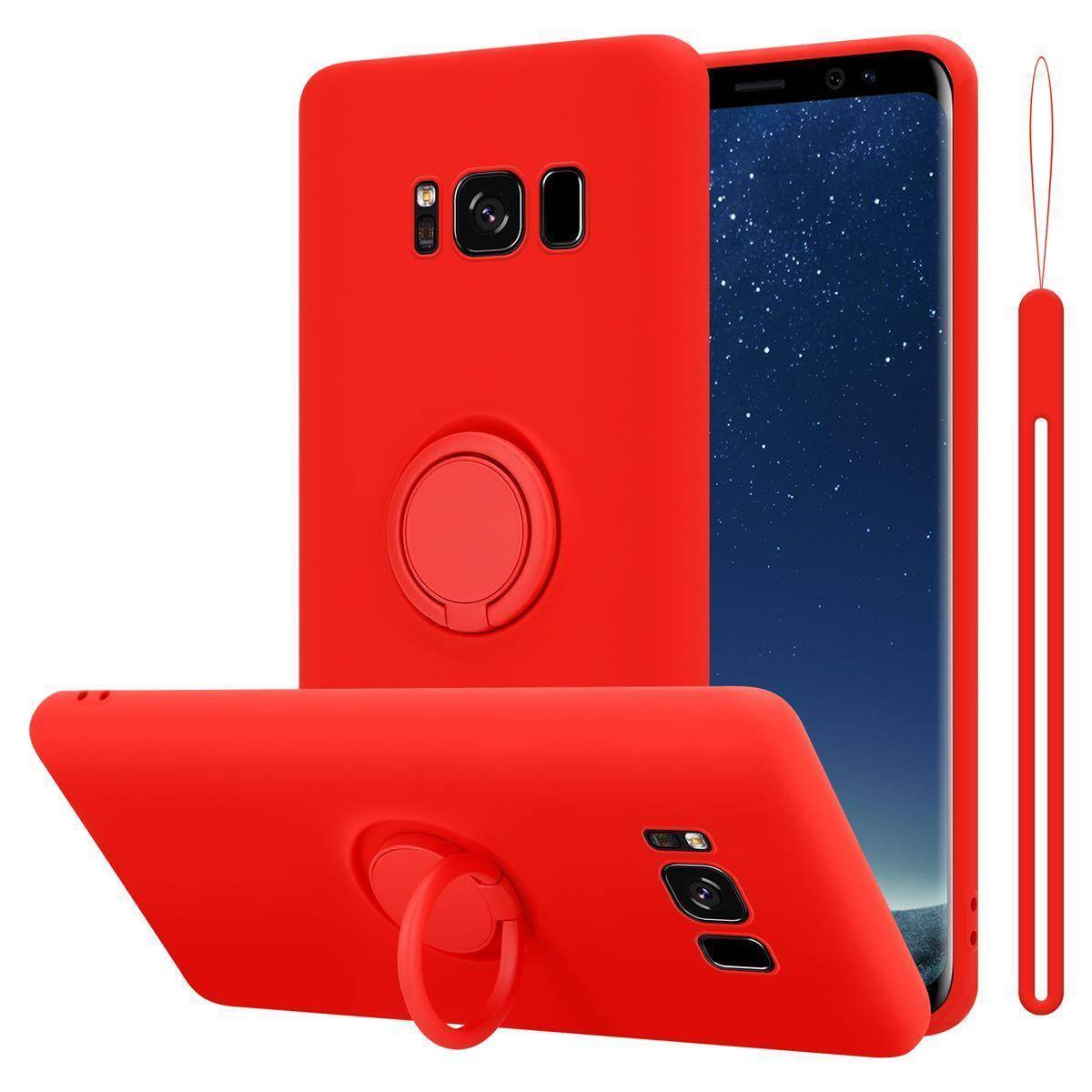 Cadorabo Hülle für Samsung Galaxy S8 Schutz Hülle in Rot Handyhülle TPU Etui Case Cover-0