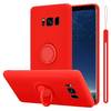 Cadorabo Hülle für Samsung Galaxy S8 Schutz Hülle in Rot Handyhülle TPU Etui Case Cover