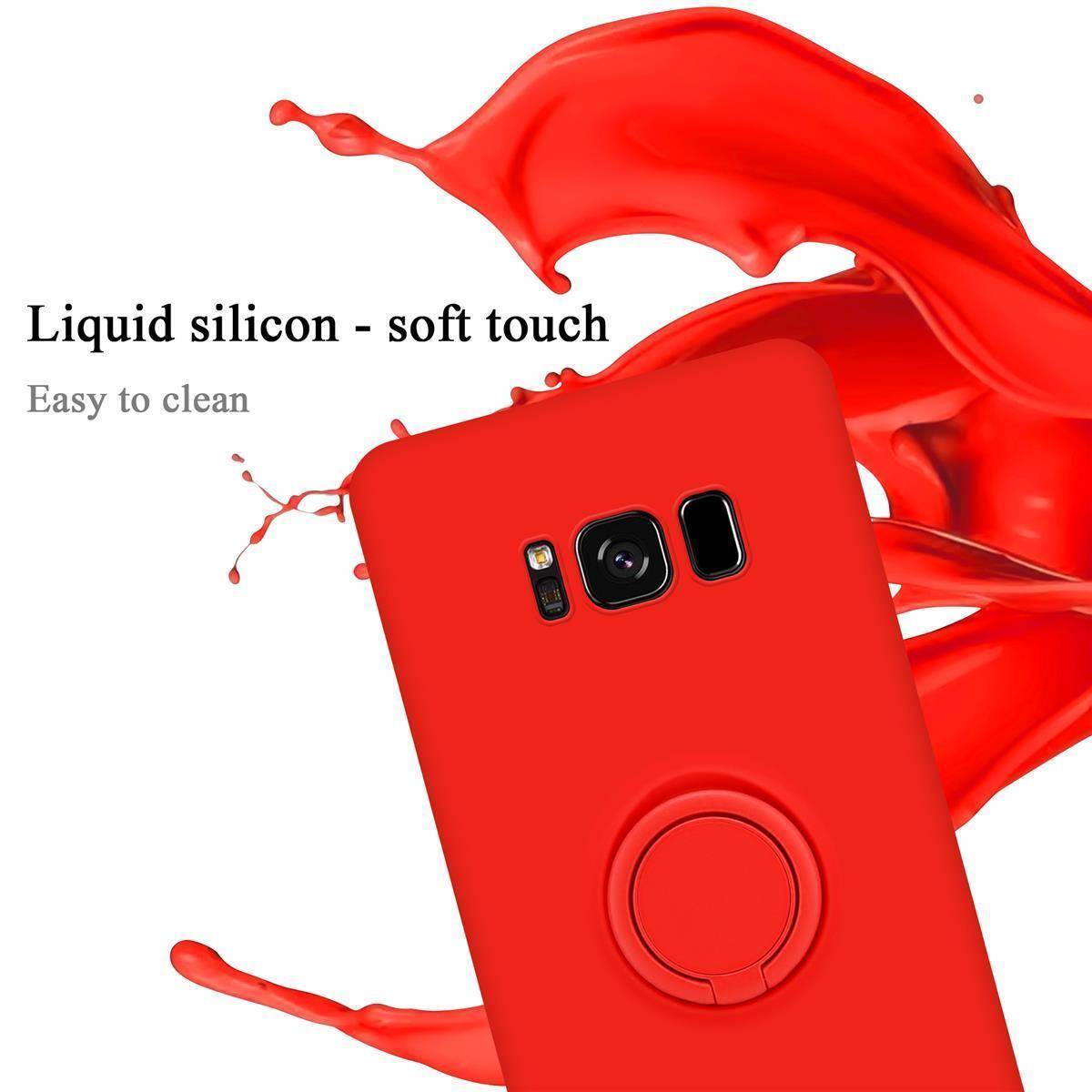 Cadorabo Hülle für Samsung Galaxy S8 Schutz Hülle in Rot Handyhülle TPU Etui Case Cover-2
