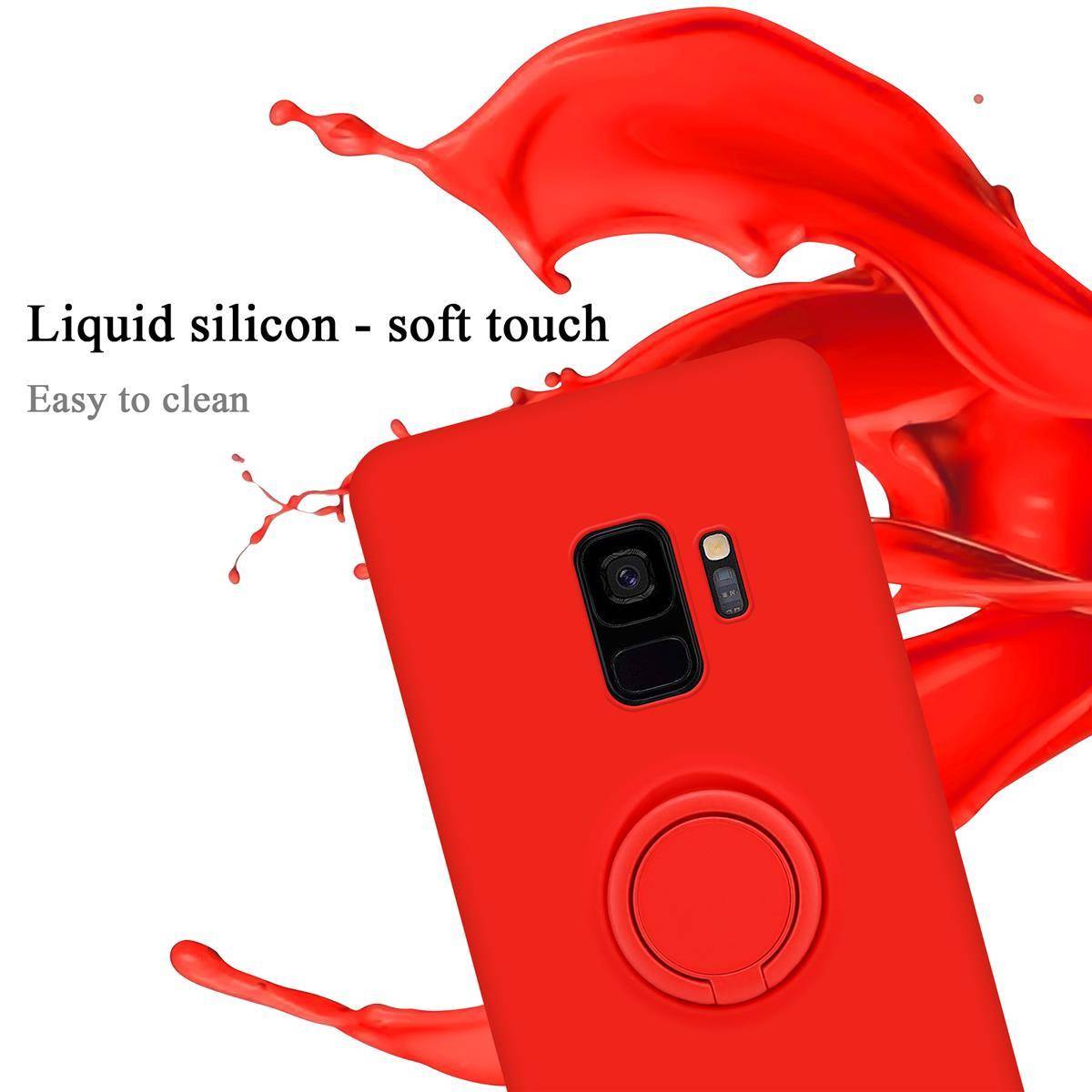 Cadorabo Hülle für Samsung Galaxy S9 Schutz Hülle in Rot Handyhülle TPU Etui Case Cover-2