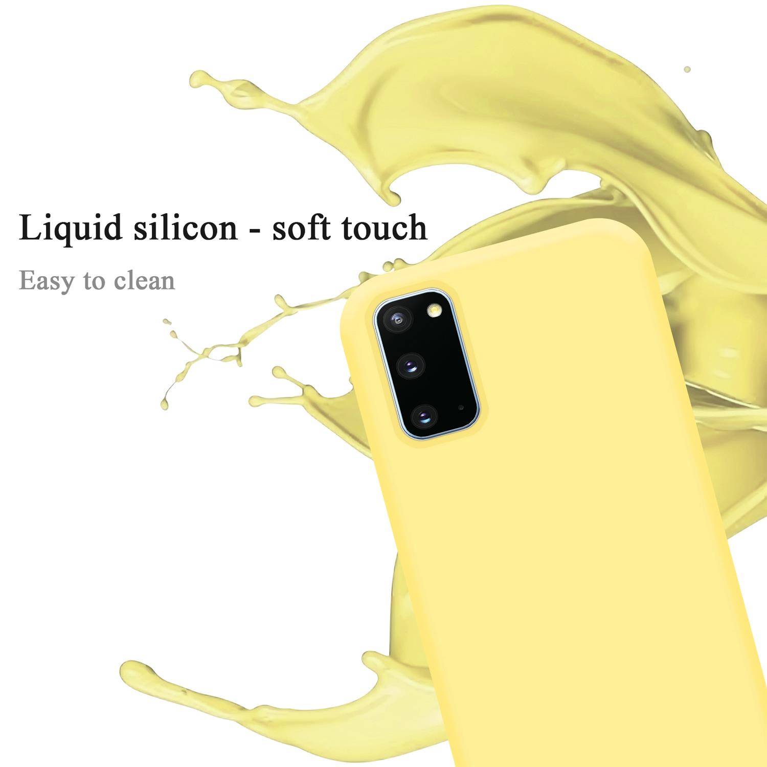Cadorabo Schutzhülle für Samsung Galaxy S20 Hülle in Gelb Handyhülle Case Cover TPU Etui-1