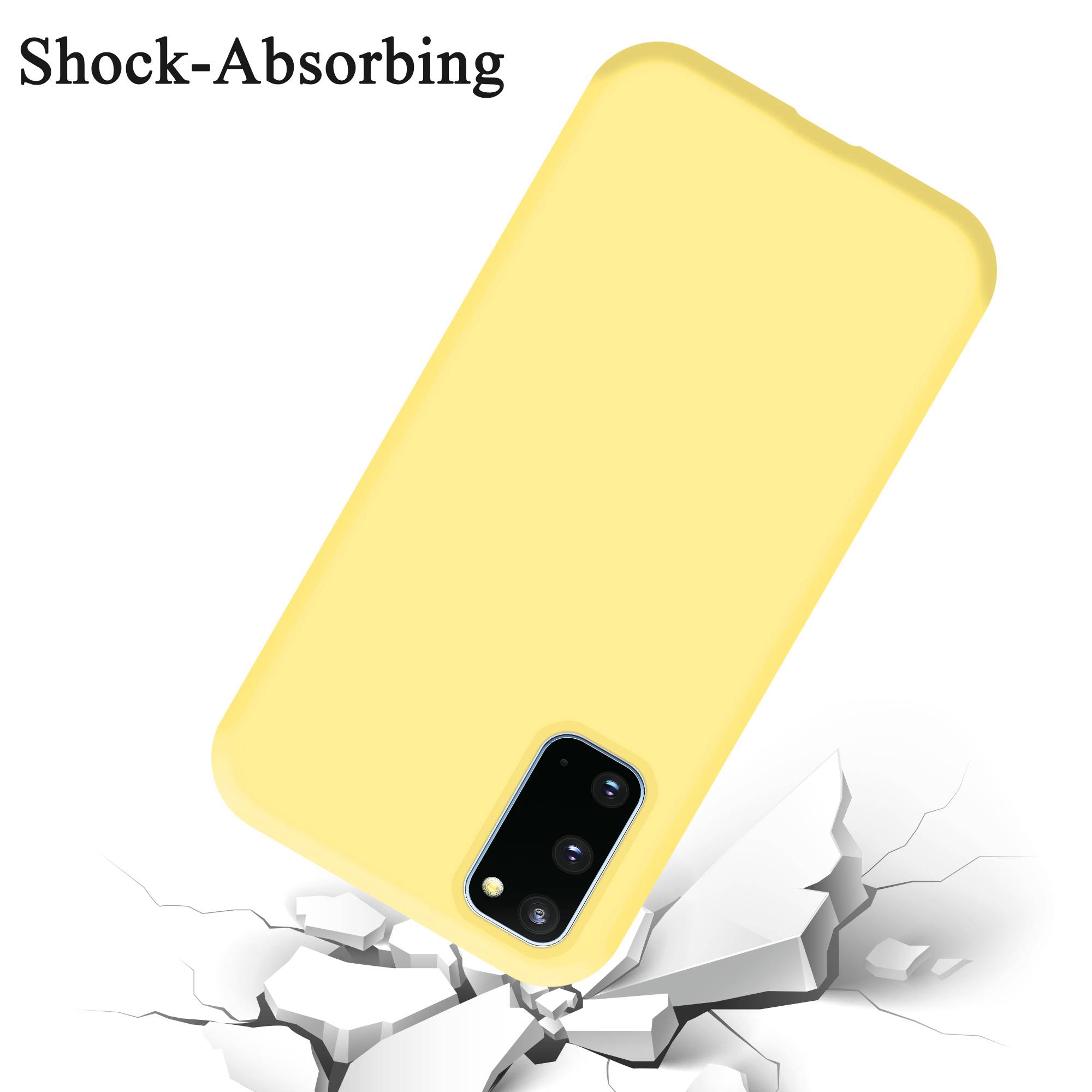 Cadorabo Schutzhülle für Samsung Galaxy S20 Hülle in Gelb Handyhülle Case Cover TPU Etui-2