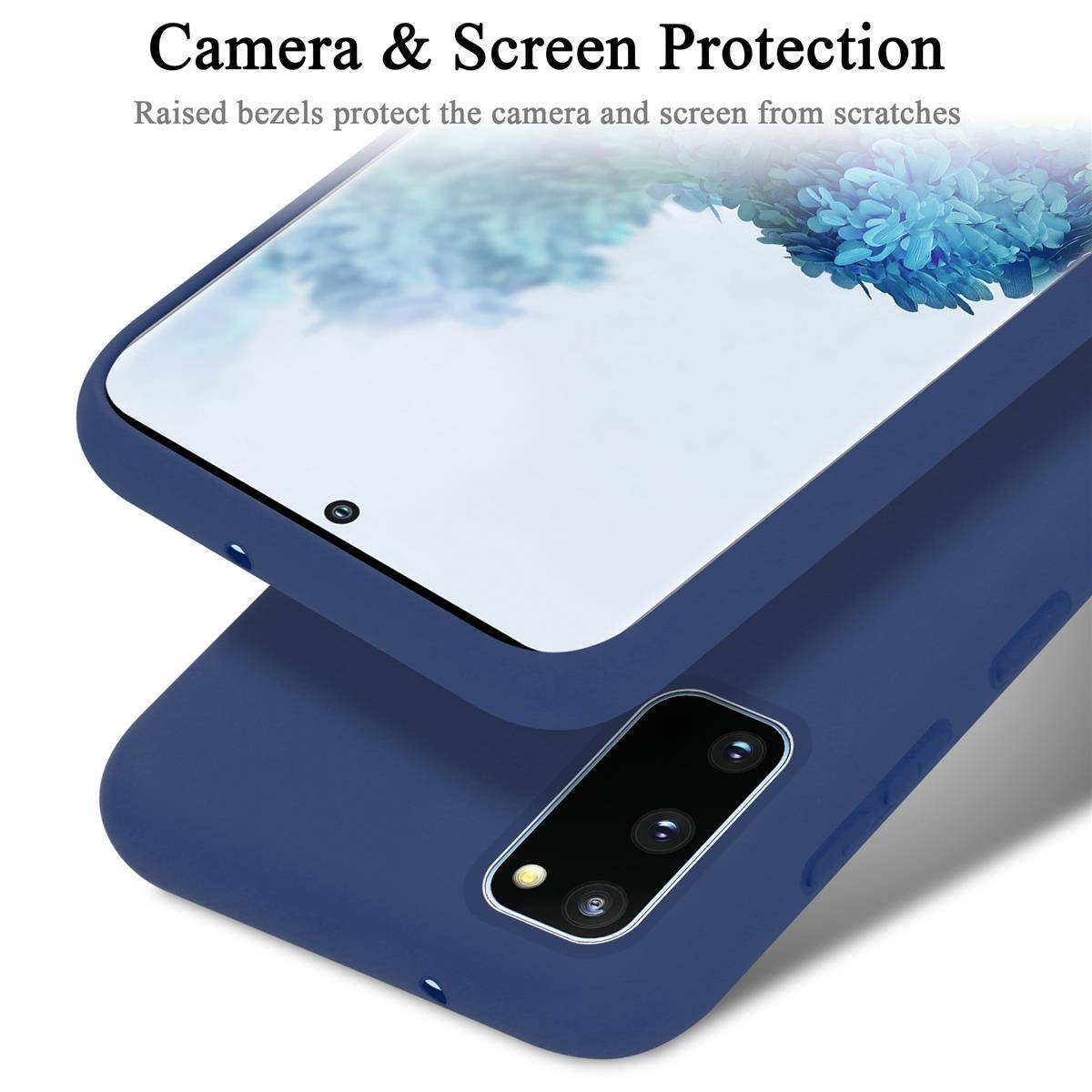 Cadorabo Schutzhülle für Samsung Galaxy S20 FE Hülle in Blau Handyhülle Case Cover TPU Etui-4