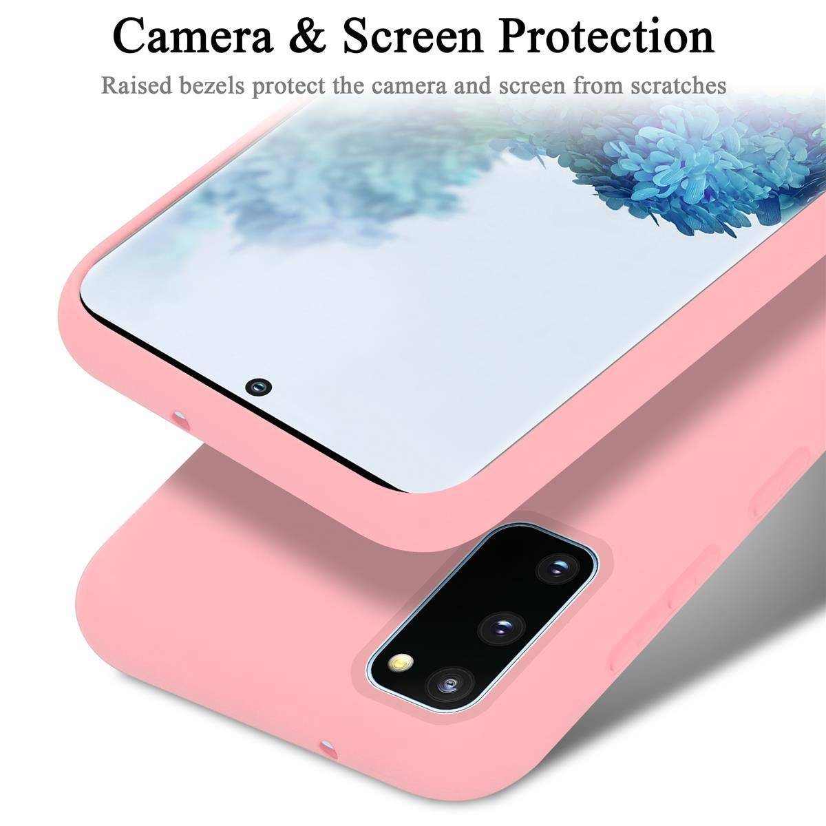 Cadorabo Schutzhülle für Samsung Galaxy S20 FE Hülle in Rosa Handyhülle Case Cover TPU Etui-4