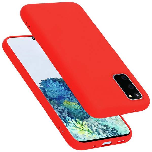 Cadorabo Schutzhülle für Samsung Galaxy S20 FE Hülle in Rot Handyhülle Case Cover TPU Etui