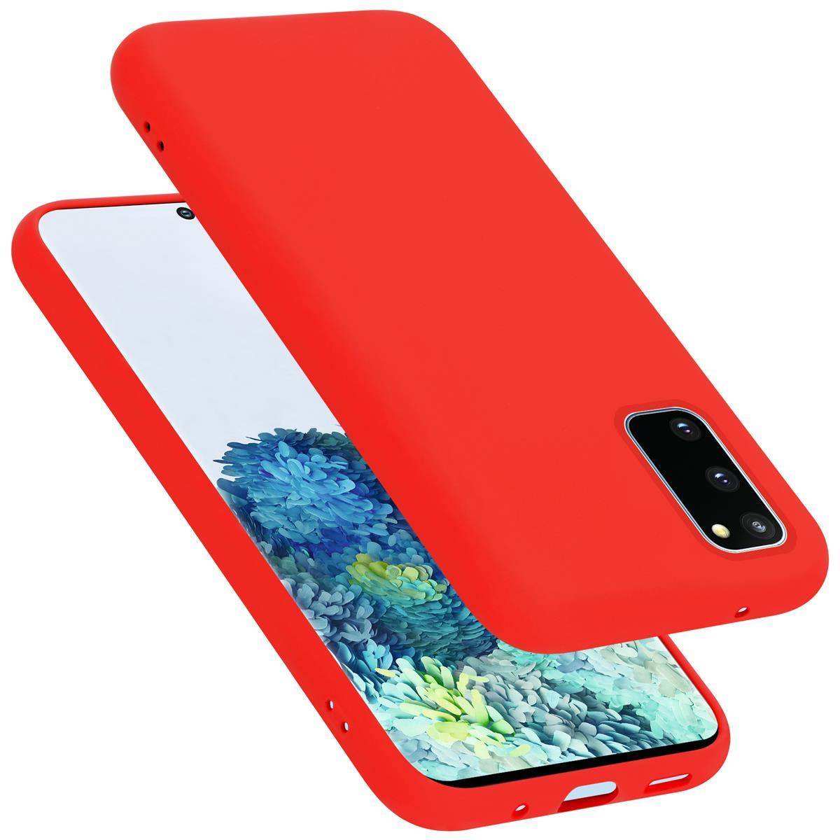 Cadorabo Schutzhülle für Samsung Galaxy S20 FE Hülle in Rot Handyhülle Case Cover TPU Etui-0