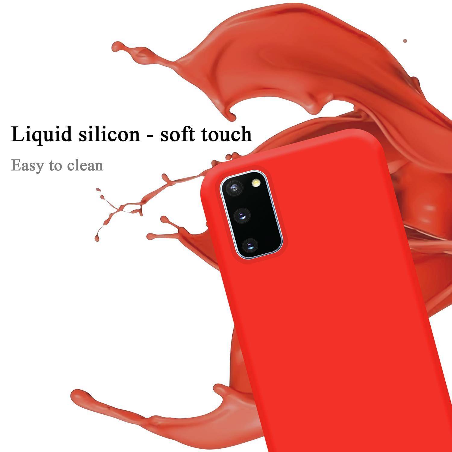 Cadorabo Schutzhülle für Samsung Galaxy S20 FE Hülle in Rot Handyhülle Case Cover TPU Etui-2