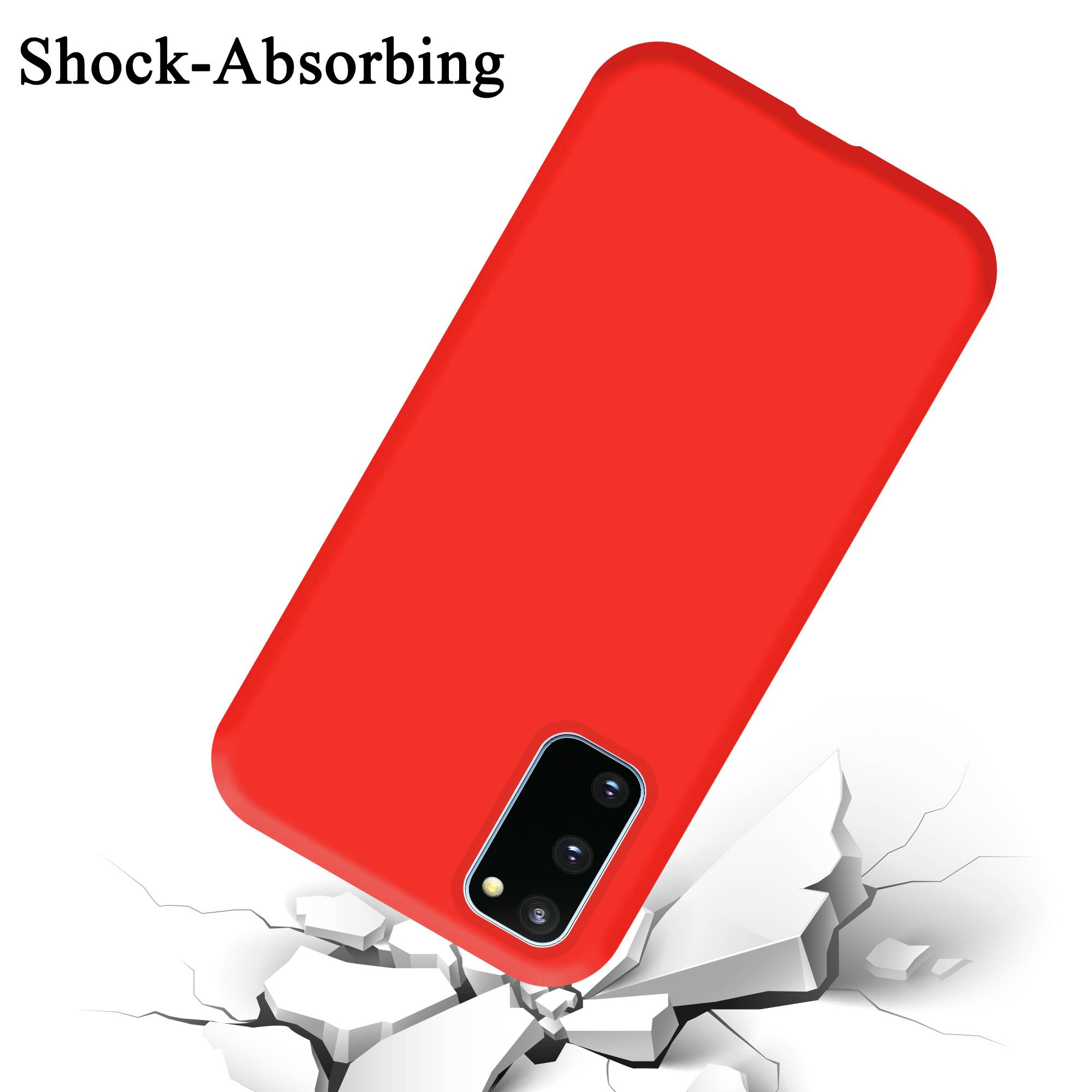 Cadorabo Schutzhülle für Samsung Galaxy S20 FE Hülle in Rot Handyhülle Case Cover TPU Etui-3