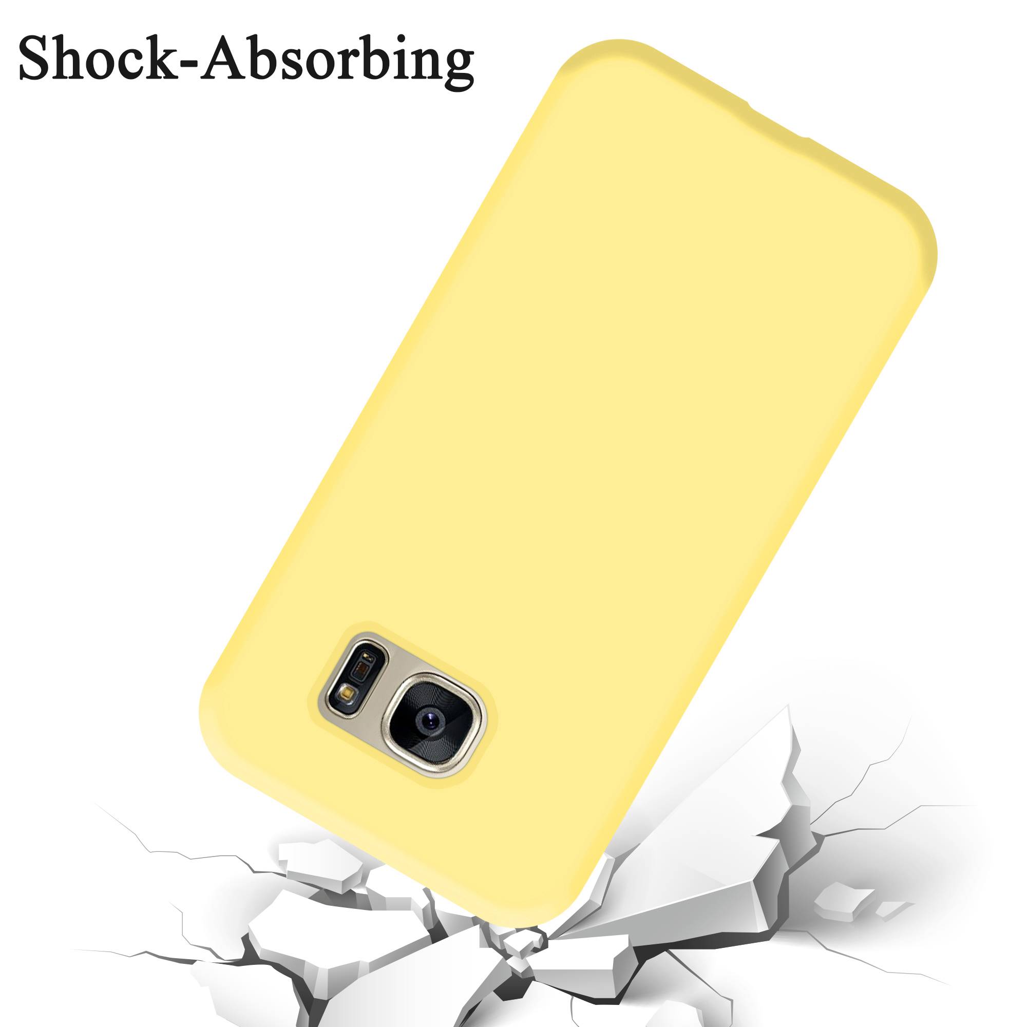 Cadorabo Schutzhülle für Samsung Galaxy S7 Hülle in Gelb Handyhülle Case Cover TPU Etui-3
