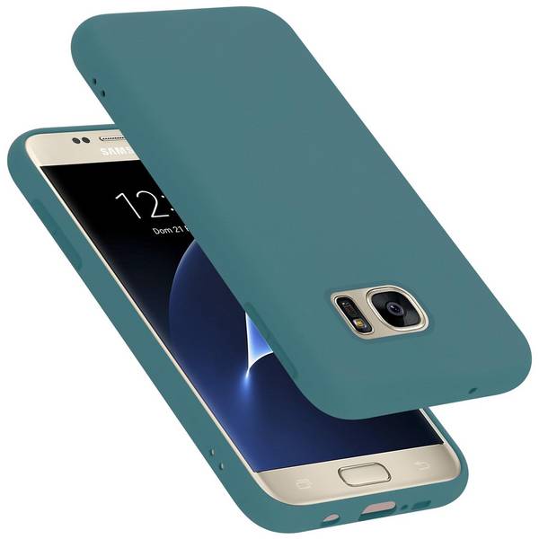 Cadorabo Schutzhülle für Samsung Galaxy S7 Hülle in Grün Handyhülle Case Cover TPU Etui