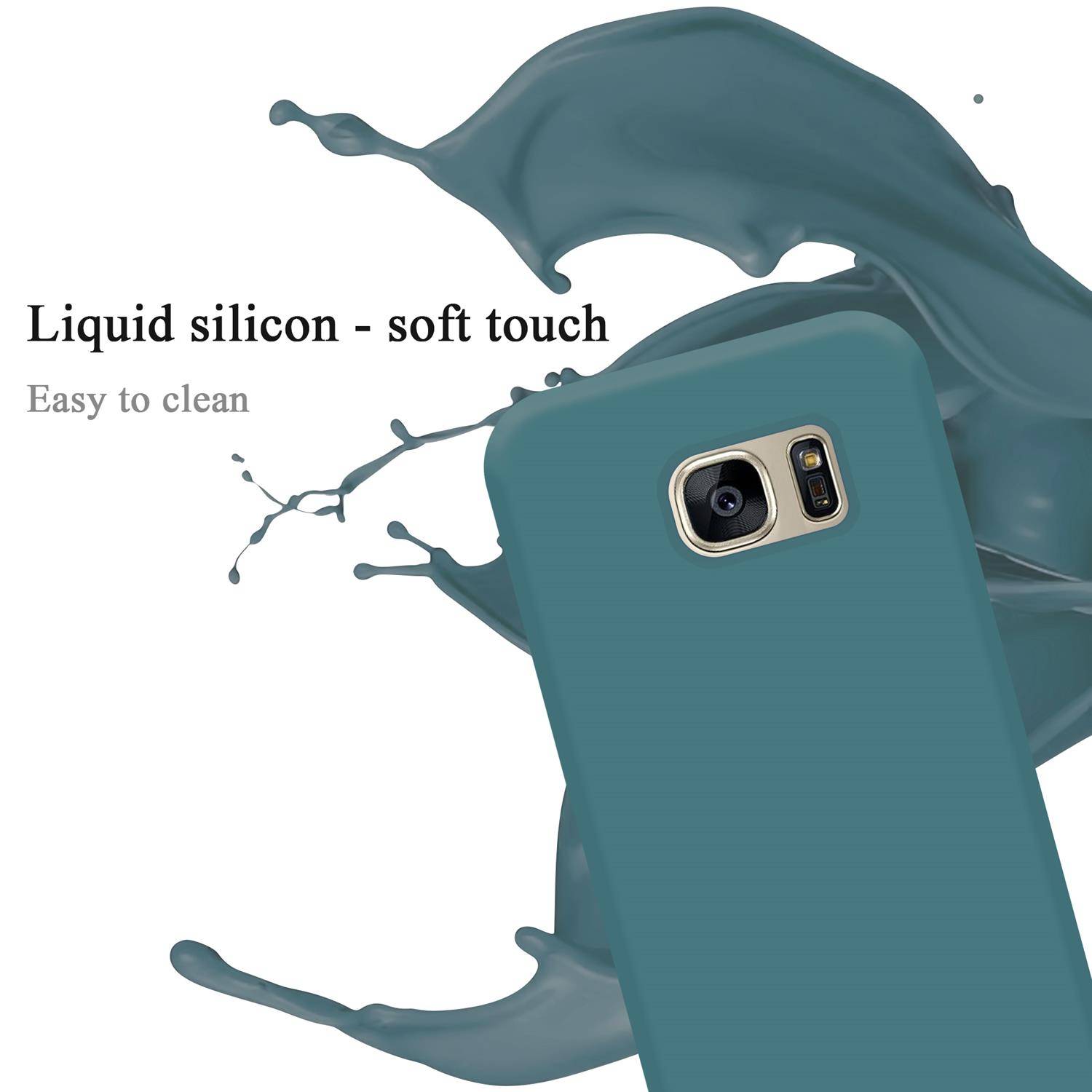 Cadorabo Schutzhülle für Samsung Galaxy S7 Hülle in Grün Handyhülle Case Cover TPU Etui-2