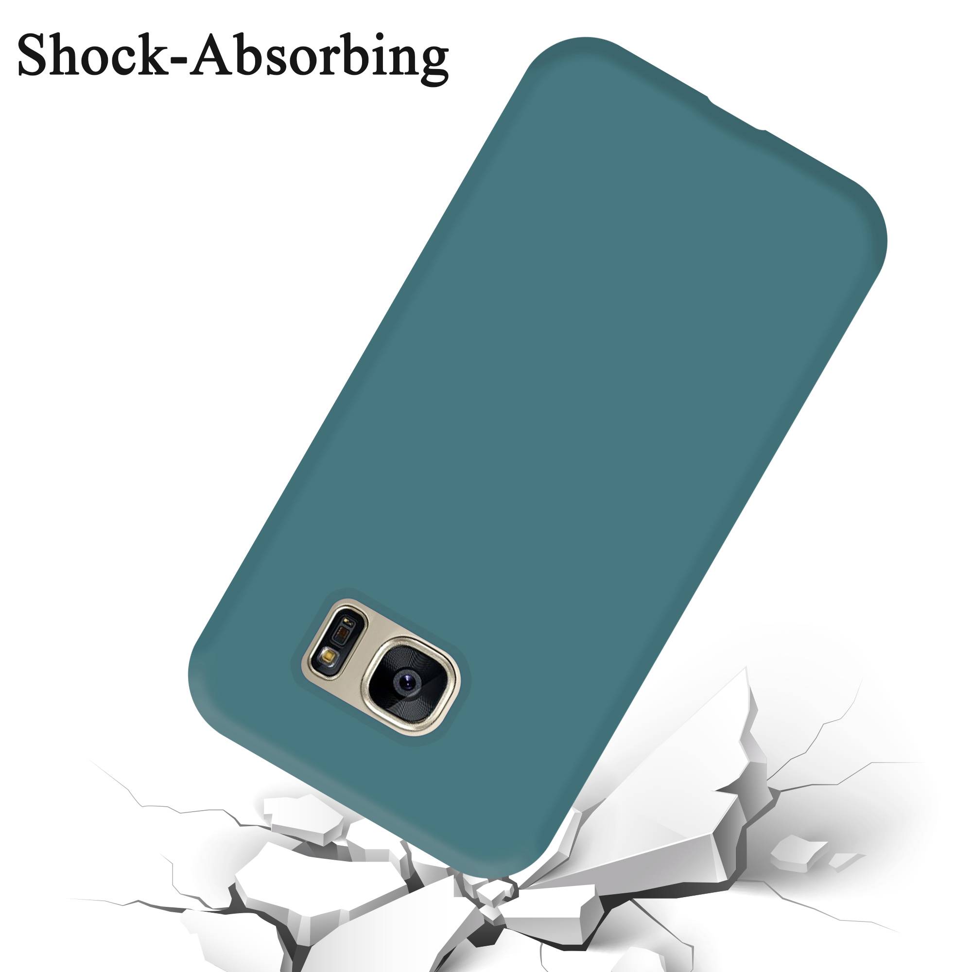 Cadorabo Schutzhülle für Samsung Galaxy S7 Hülle in Grün Handyhülle Case Cover TPU Etui-3