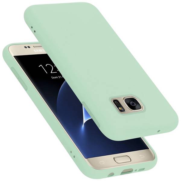 Cadorabo Schutzhülle für Samsung Galaxy S7 Hülle in Grün Handyhülle Case Cover TPU Etui
