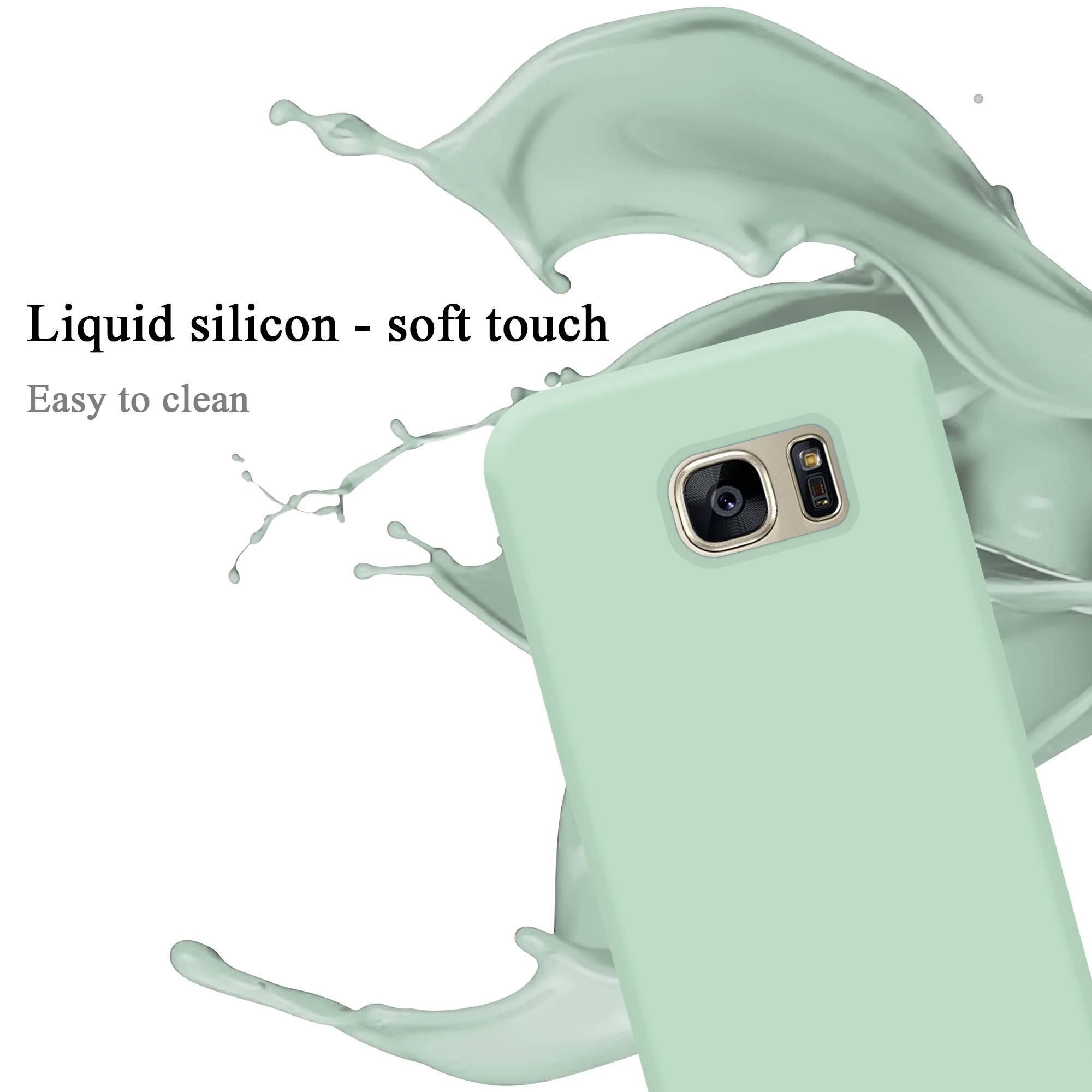 Cadorabo Schutzhülle für Samsung Galaxy S7 Hülle in Grün Handyhülle Case Cover TPU Etui-2