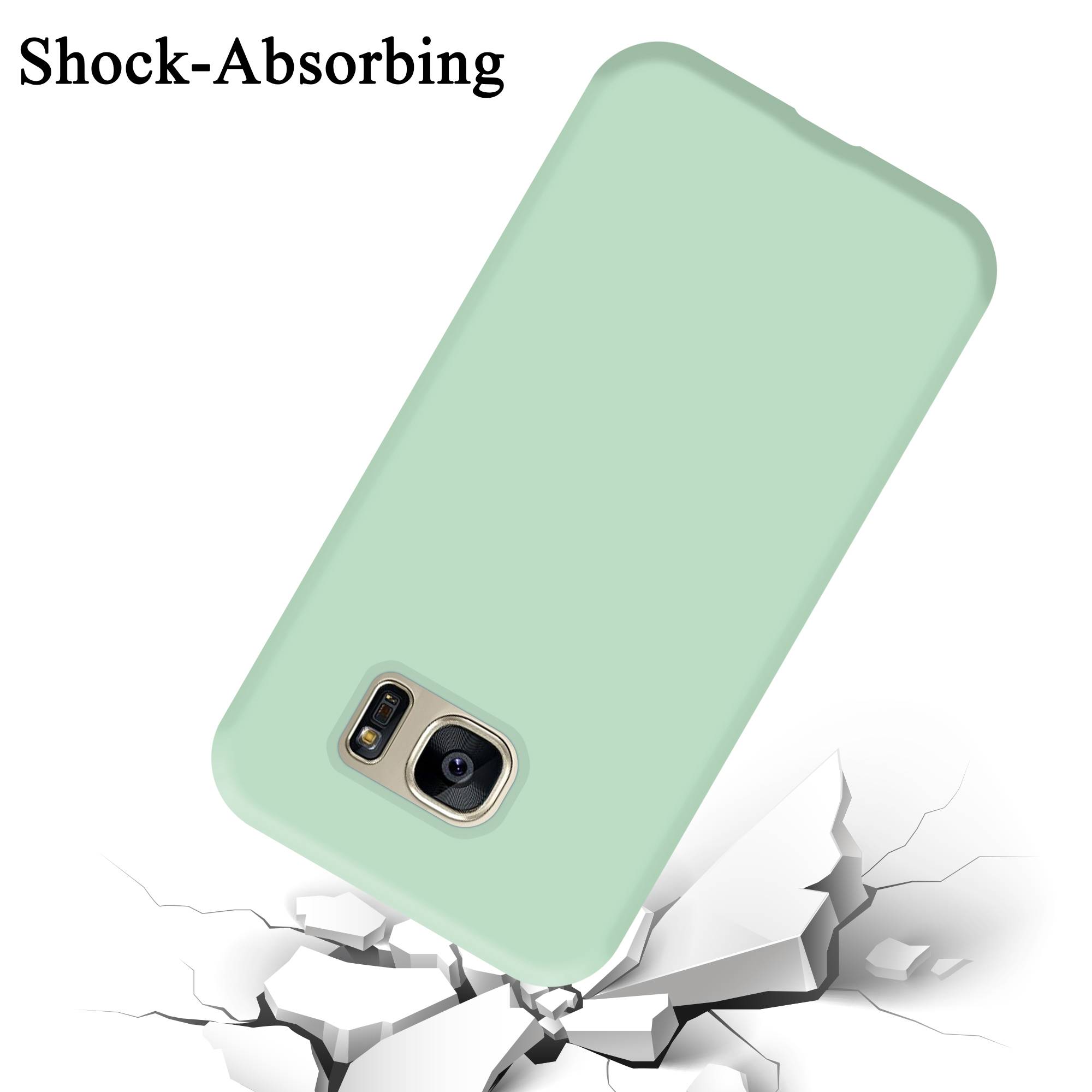 Cadorabo Schutzhülle für Samsung Galaxy S7 Hülle in Grün Handyhülle Case Cover TPU Etui-3