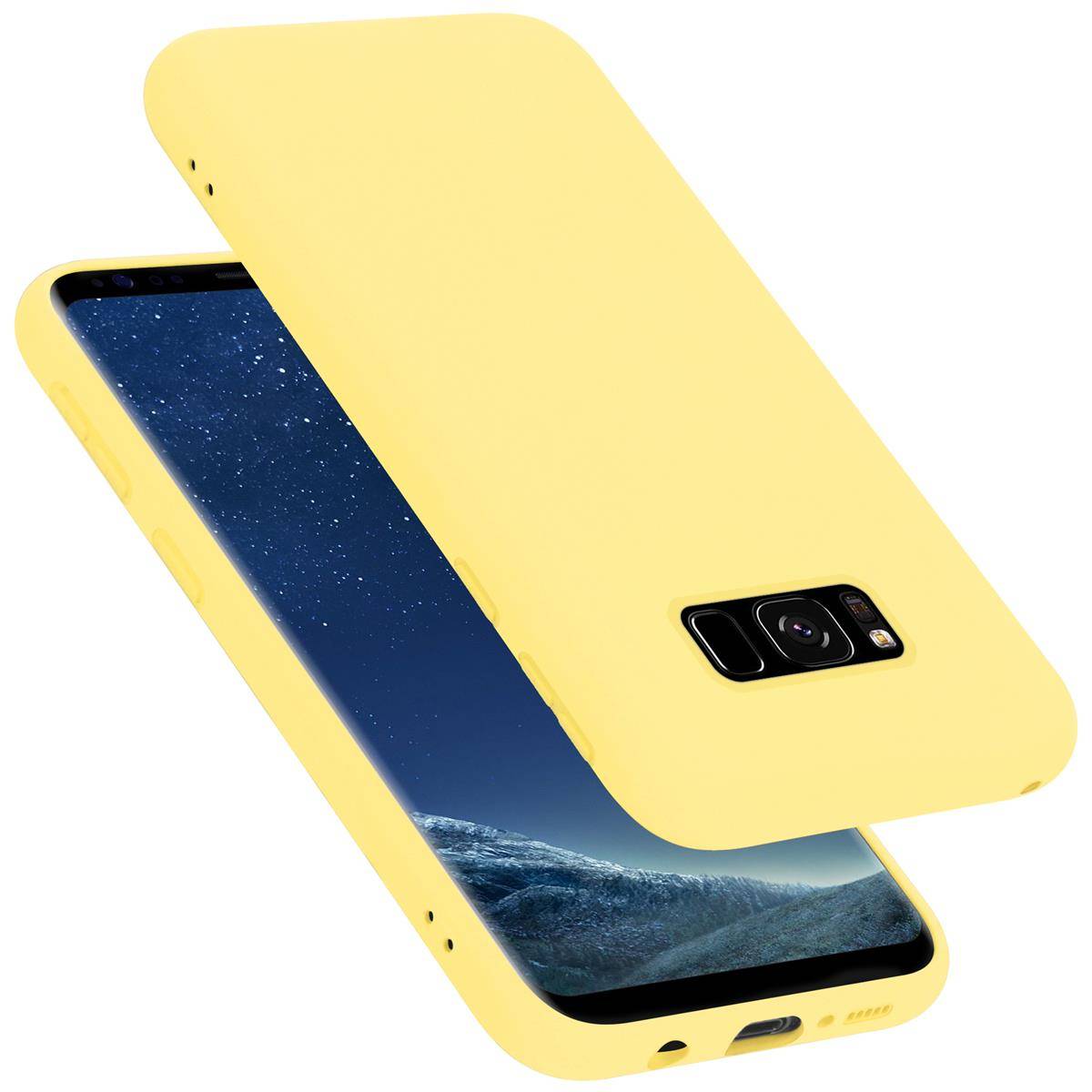 Cadorabo Schutzhülle für Samsung Galaxy S8 Hülle in Gelb Handyhülle Case Cover TPU Etui-0