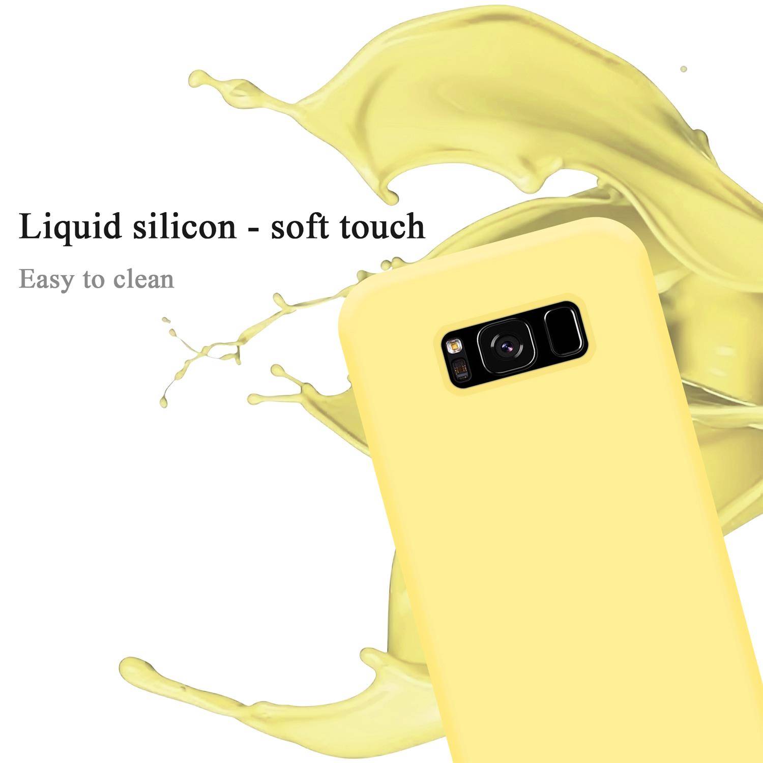 Cadorabo Schutzhülle für Samsung Galaxy S8 Hülle in Gelb Handyhülle Case Cover TPU Etui-2