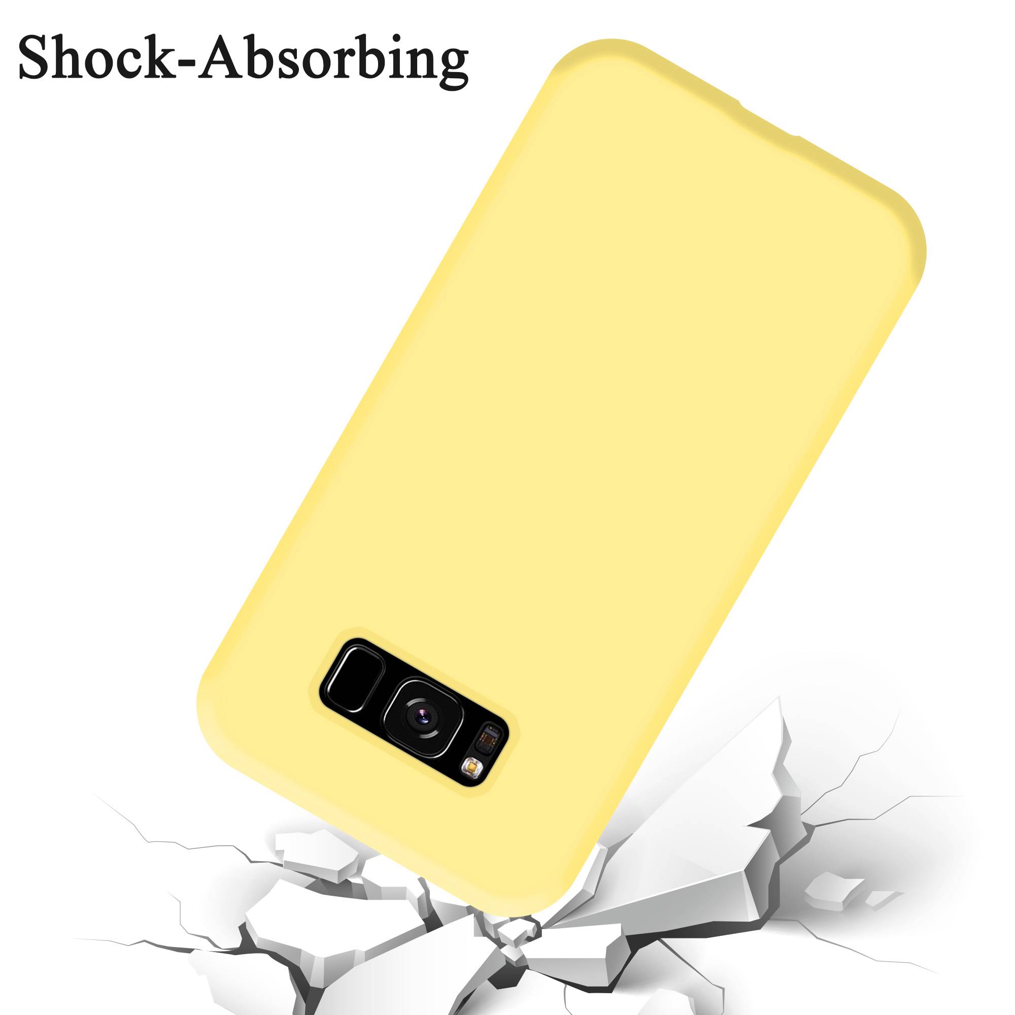 Cadorabo Schutzhülle für Samsung Galaxy S8 Hülle in Gelb Handyhülle Case Cover TPU Etui-3