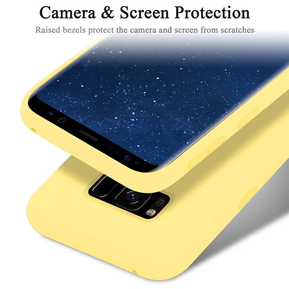 Cadorabo Schutzhülle für Samsung Galaxy S8 Hülle in Gelb Handyhülle Case Cover TPU Etui-4