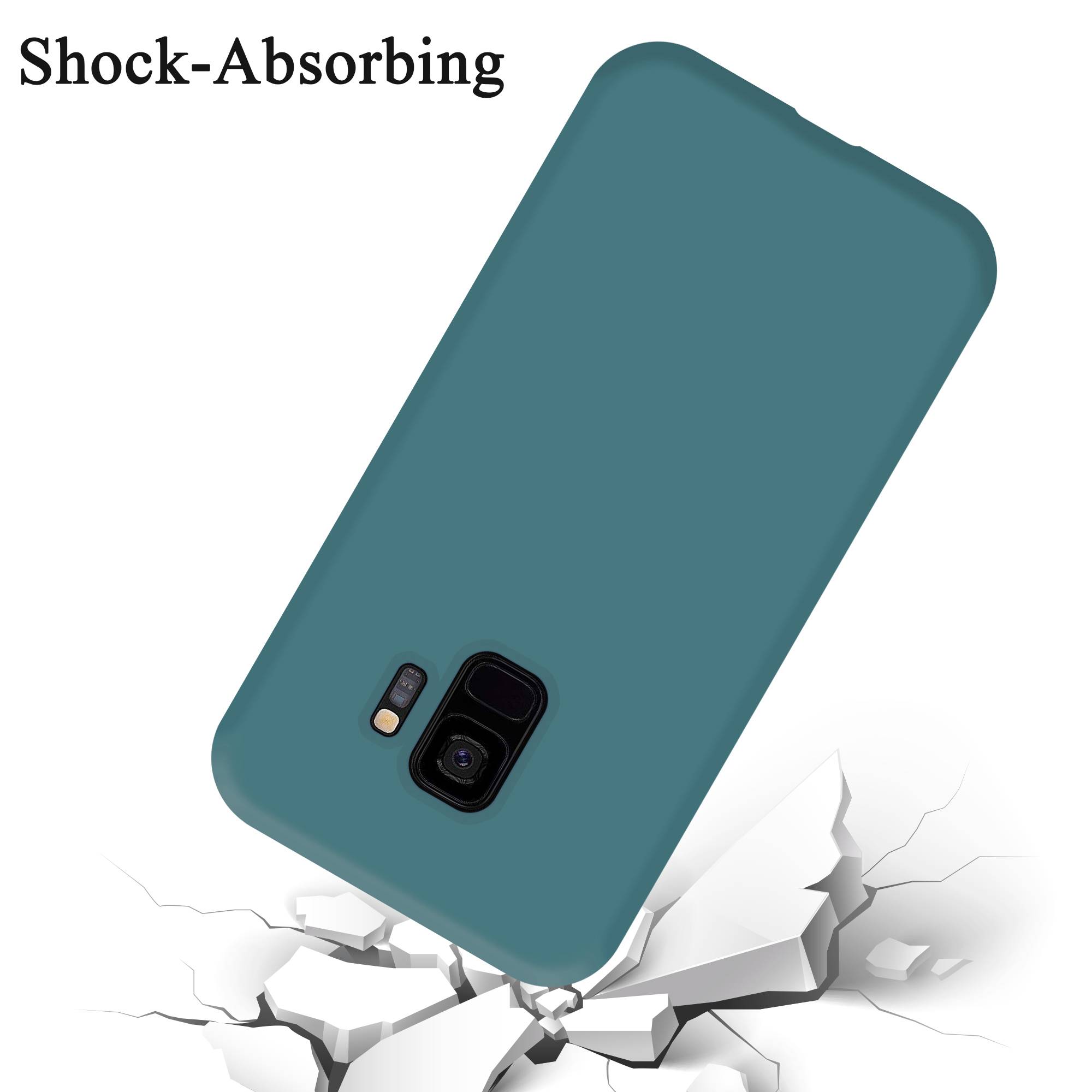 Cadorabo Schutzhülle für Samsung Galaxy S9 Hülle in Grün Handyhülle Case Cover TPU Etui-3