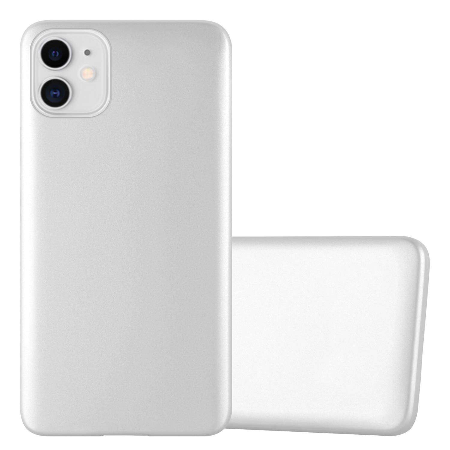 Cadorabo Schutzhülle für Apple iPhone 11 Hülle in Silber Handyhülle TPU Silikon Etui Cover Case-0