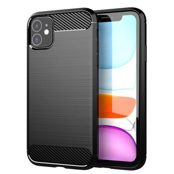 Cadorabo Hülle für Apple iPhone 11 in Schwarz Schutzhülle TPU Case Cover Etui Handyhülle