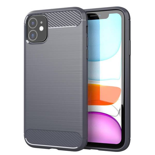 Cadorabo Hülle für Apple iPhone 11 in Grau Schutzhülle TPU Case Cover Etui Handyhülle