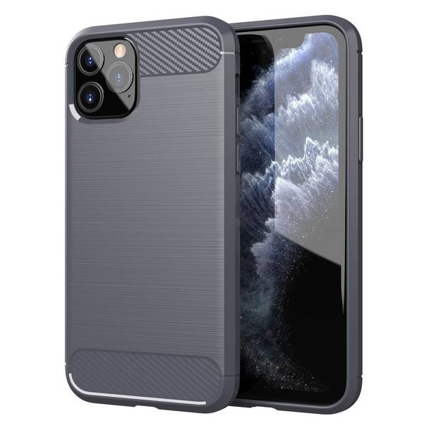 Cadorabo Hülle für Apple iPhone 11 PRO MAX in Grau Schutzhülle TPU Case Cover Etui Handyhülle