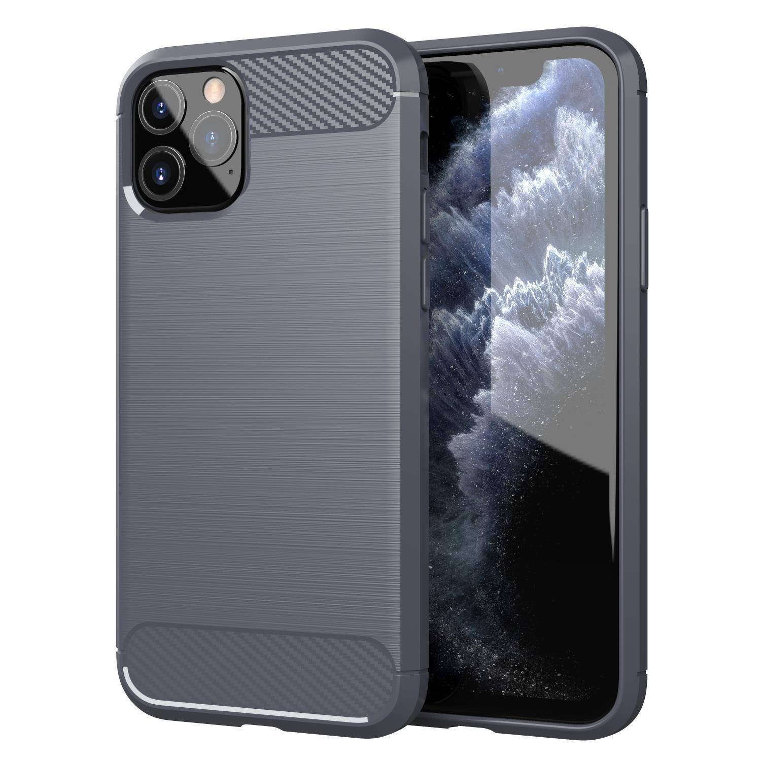 Cadorabo Hülle für Apple iPhone 11 PRO MAX in Grau Schutzhülle TPU Case Cover Etui Handyhülle-0