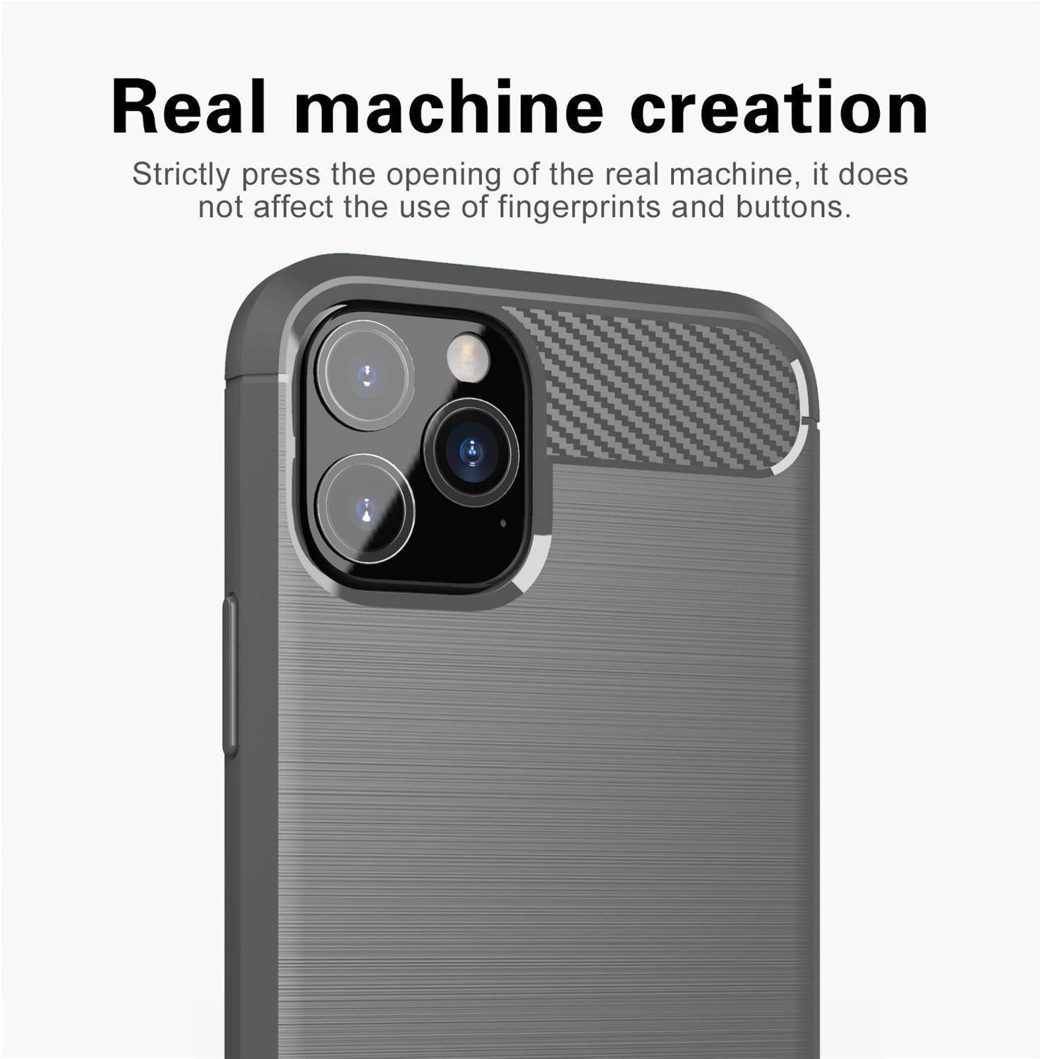 Cadorabo Hülle für Apple iPhone 11 PRO MAX in Grau Schutzhülle TPU Case Cover Etui Handyhülle-1