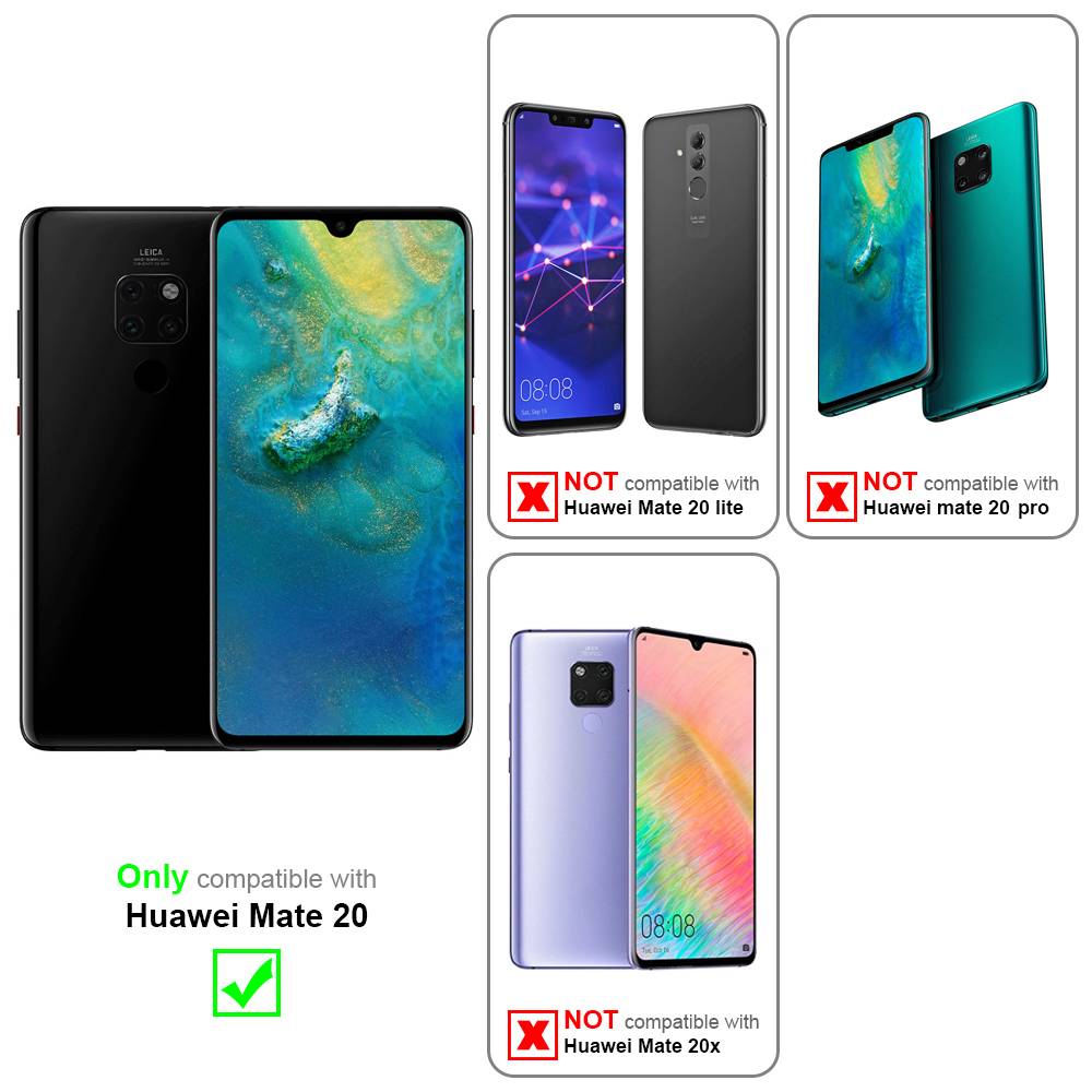 Cadorabo Handykette für Huawei MATE 20 in Schwarz - Handy Schutz Hülle Necklace mit Verstellbaren Band Kordel zum-1
