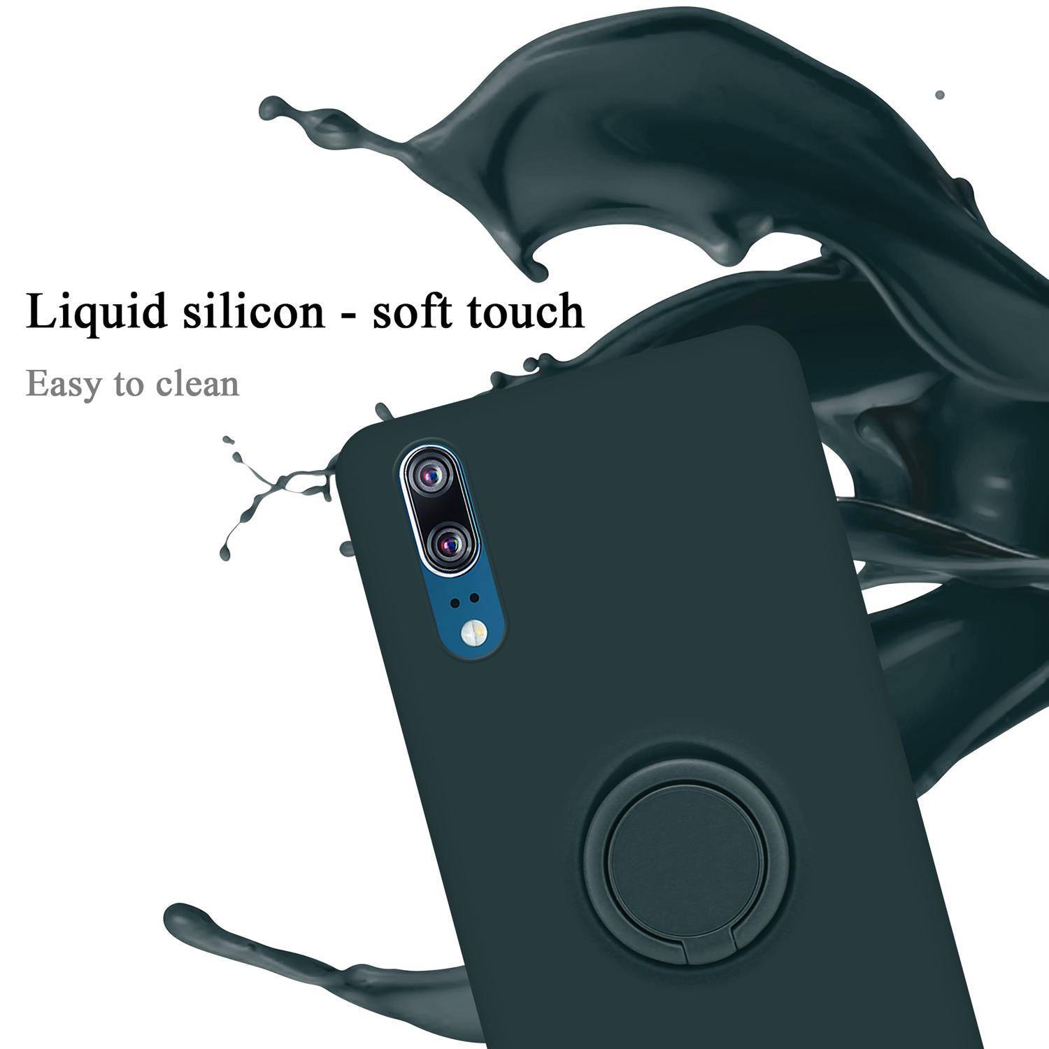 Cadorabo Hülle für Huawei P20 Schutz Hülle in Grün Handyhülle TPU Etui Case Cover-1