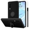 Cadorabo Hülle für Huawei P30 Schutz Hülle in Schwarz Handyhülle TPU Etui Case Cover