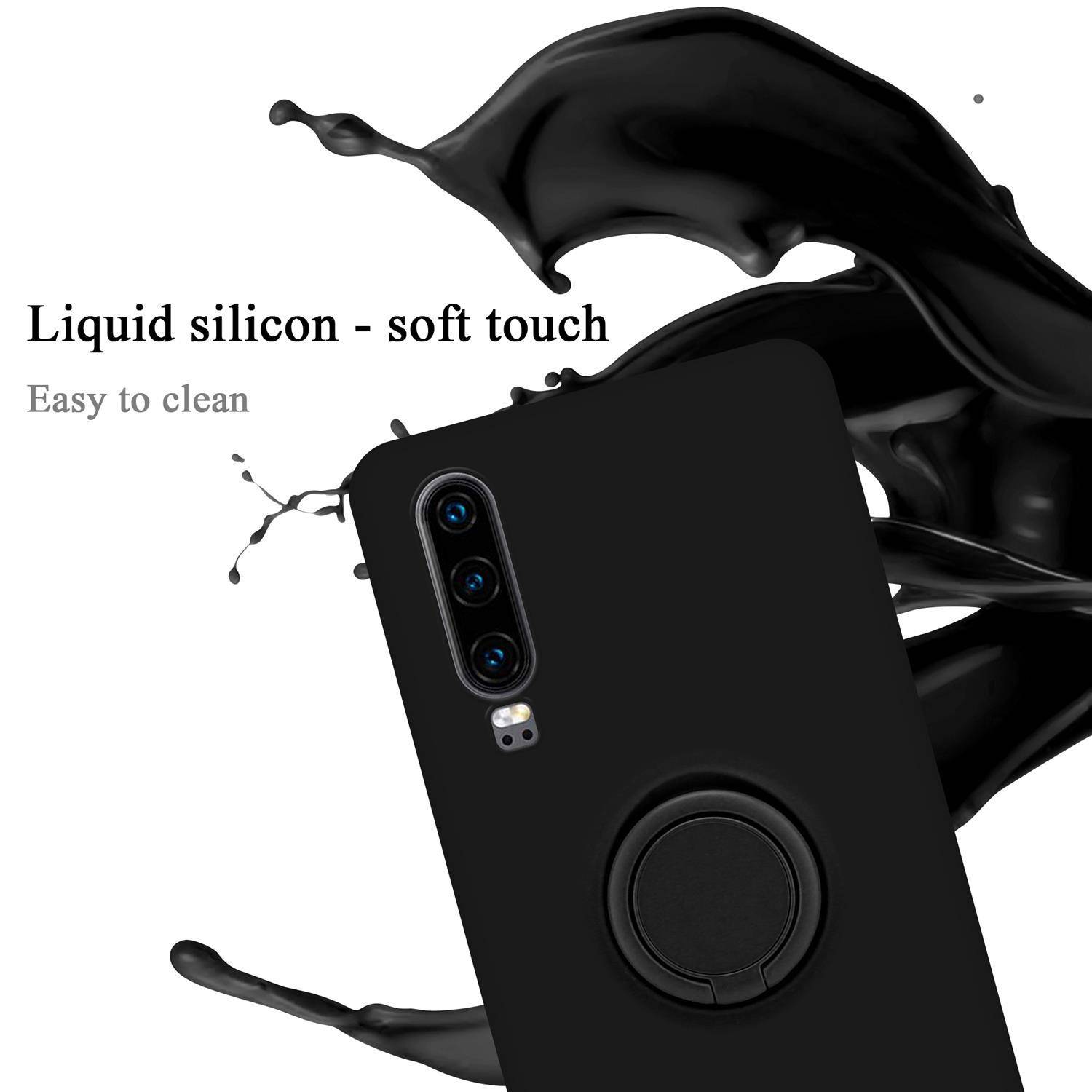 Cadorabo Hülle für Huawei P30 Schutz Hülle in Schwarz Handyhülle TPU Etui Case Cover-2