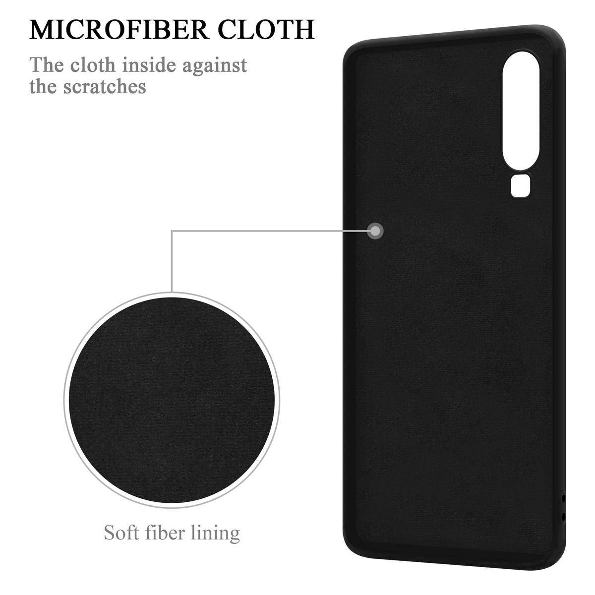 Cadorabo Hülle für Huawei P30 Schutz Hülle in Schwarz Handyhülle TPU Etui Case Cover-4