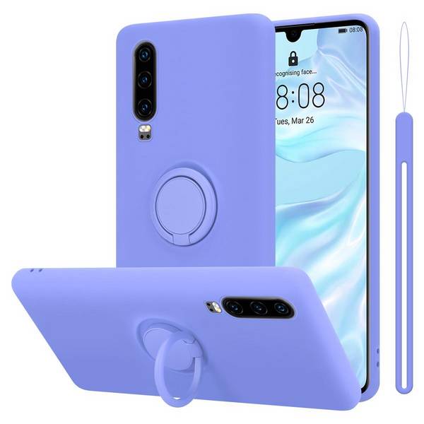 Cadorabo Hülle für Huawei P30 Schutz Hülle in Lila Handyhülle TPU Etui Case Cover