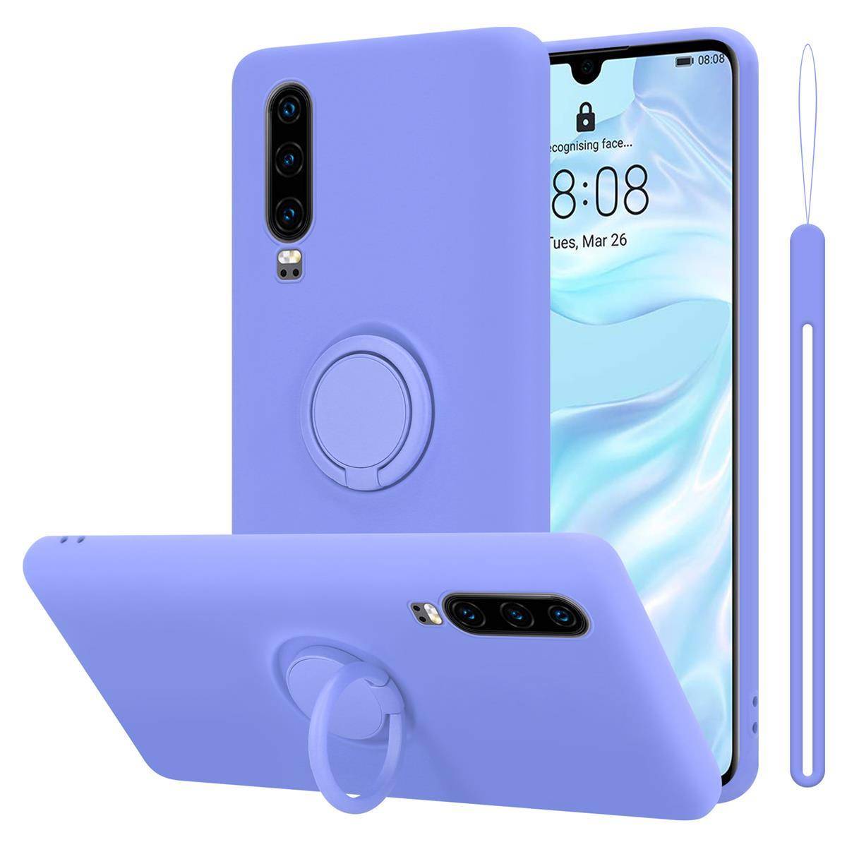 Cadorabo Hülle für Huawei P30 Schutz Hülle in Lila Handyhülle TPU Etui Case Cover-0