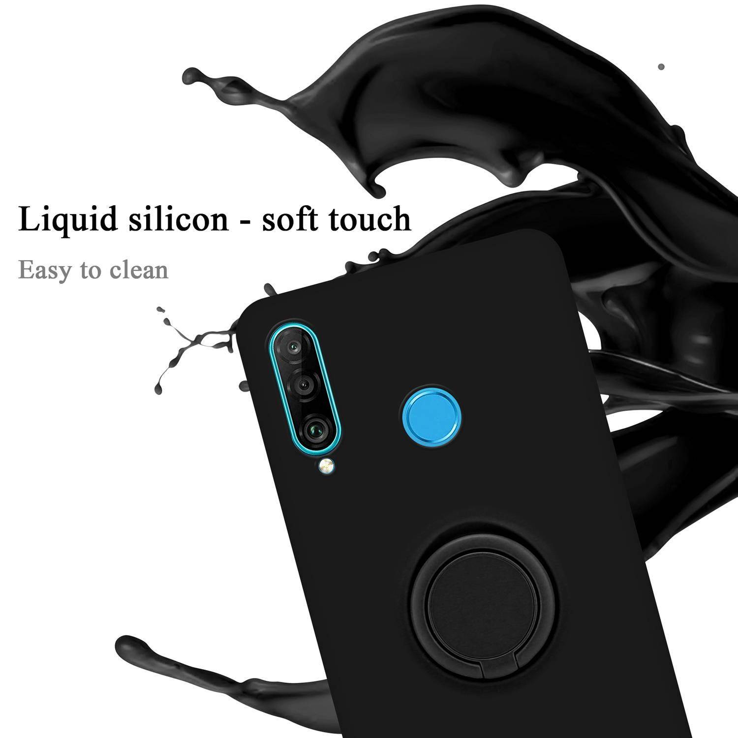 Cadorabo Hülle für Huawei P30 LITE Schutz Hülle in Schwarz Handyhülle TPU Etui Case Cover-2