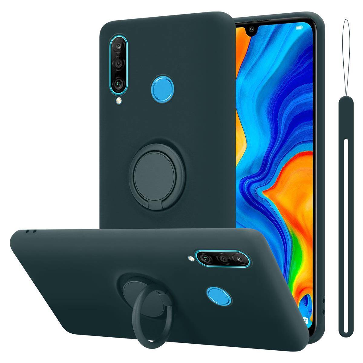 Cadorabo Hülle für Huawei P30 LITE Schutz Hülle in Grün Handyhülle TPU Etui Case Cover-0
