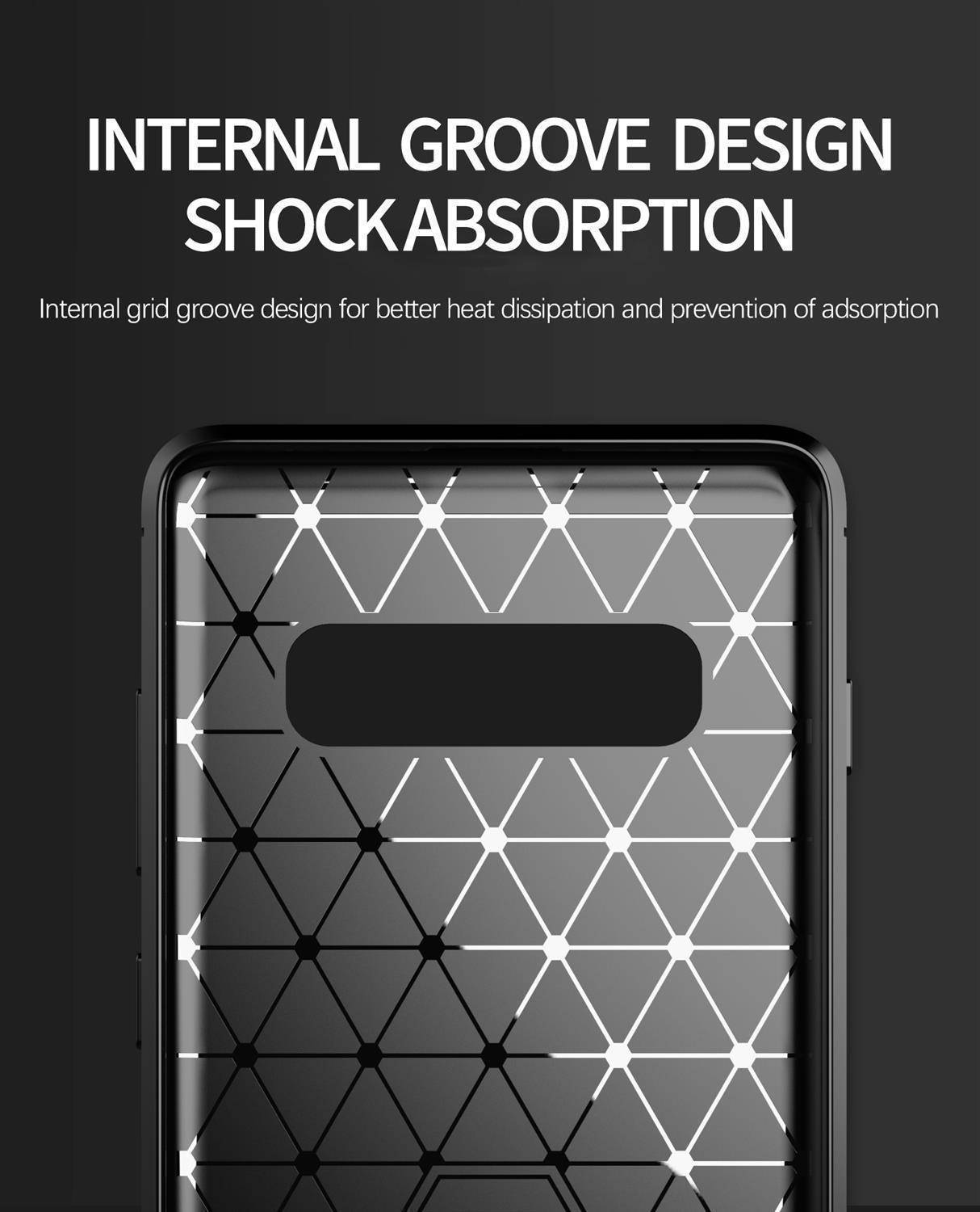 Cadorabo Hülle für Samsung Galaxy S10 4G in Grau Schutzhülle TPU Case Cover Etui Handyhülle-2