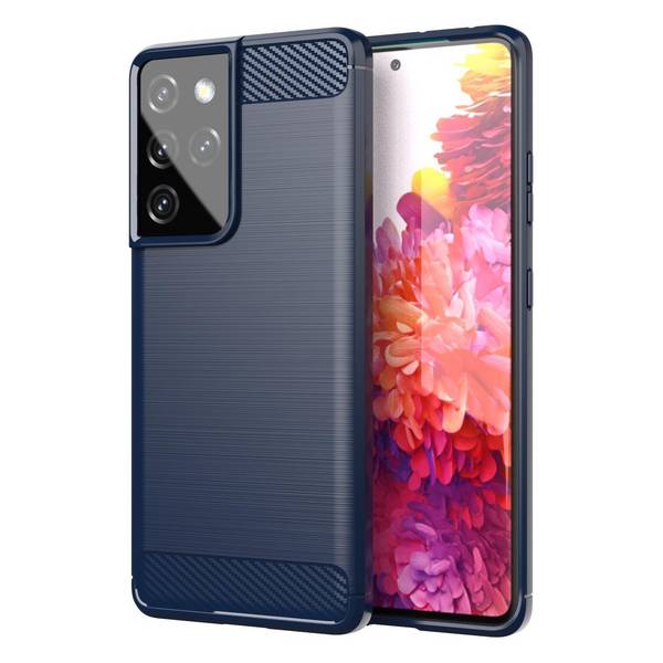 Cadorabo Hülle für Samsung Galaxy S21 ULTRA in Blau Schutzhülle TPU Case Cover Etui Handyhülle