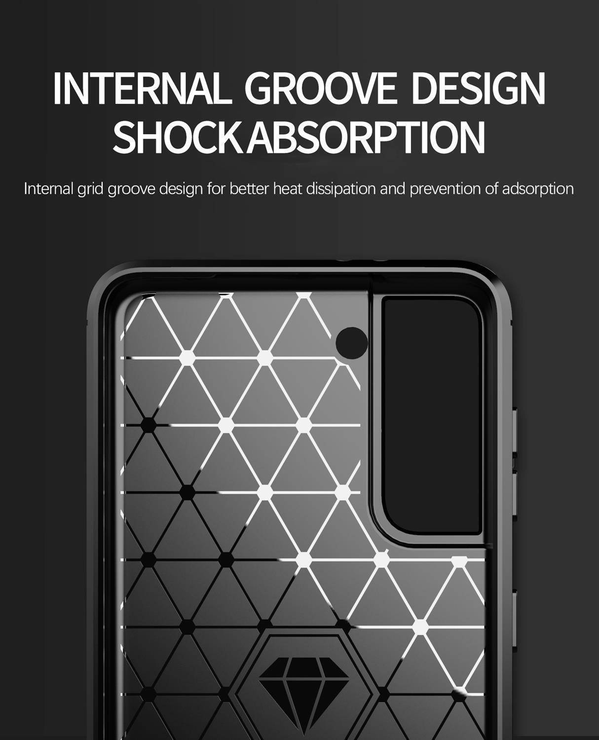 Cadorabo Hülle für Samsung Galaxy S21 FE in Schwarz Schutzhülle TPU Case Cover Etui Handyhülle-3
