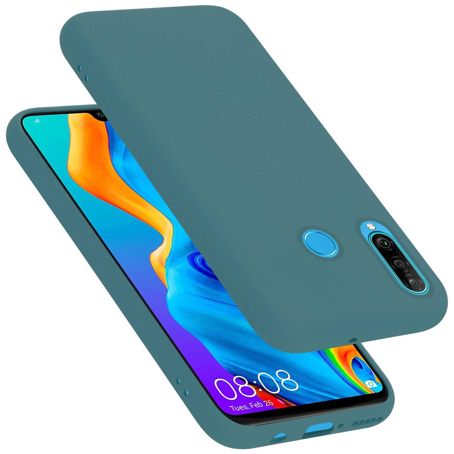 Cadorabo Schutzhülle für Huawei P30 LITE Hülle in Grün Handyhülle Case Cover TPU Etui-0