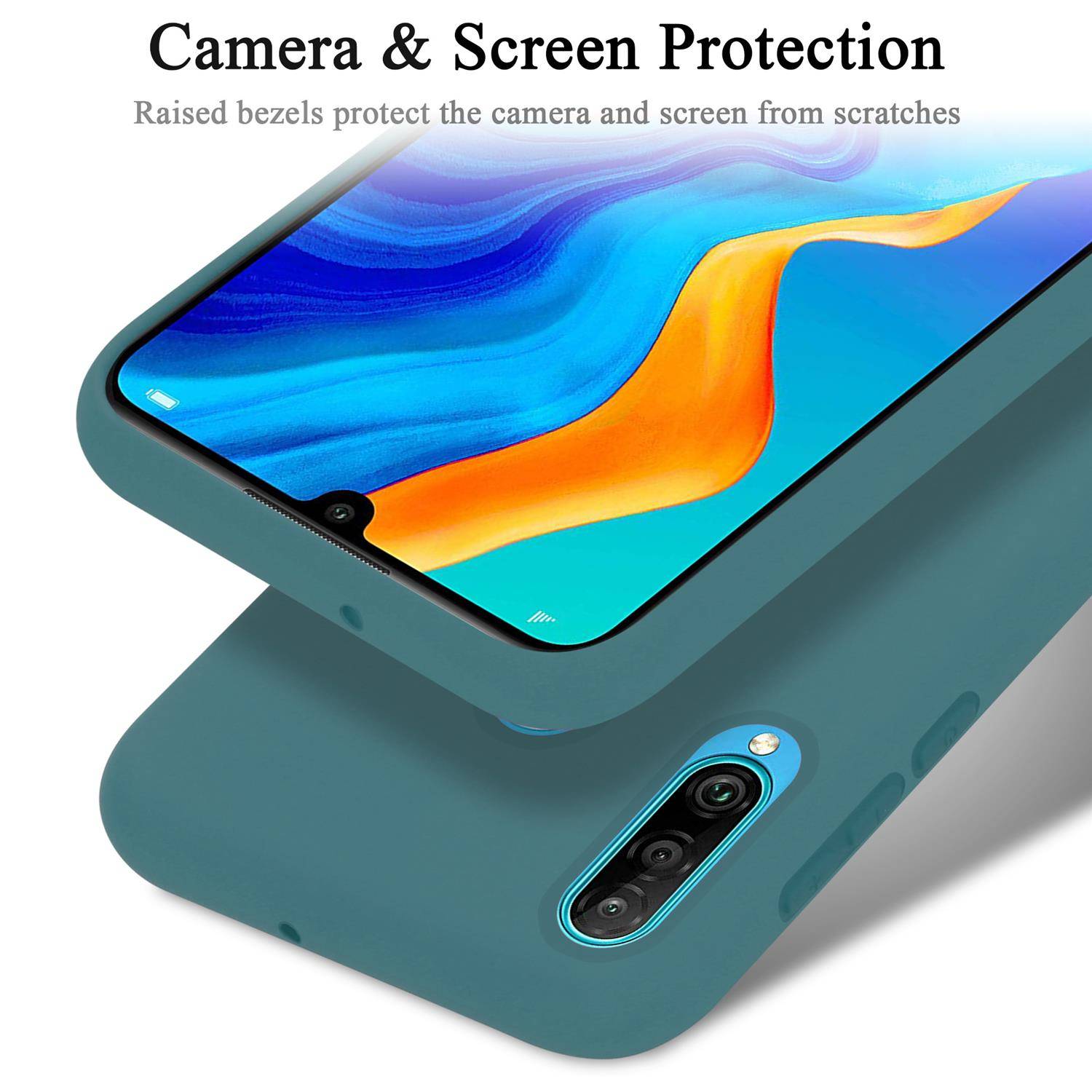Cadorabo Schutzhülle für Huawei P30 LITE Hülle in Grün Handyhülle Case Cover TPU Etui-4